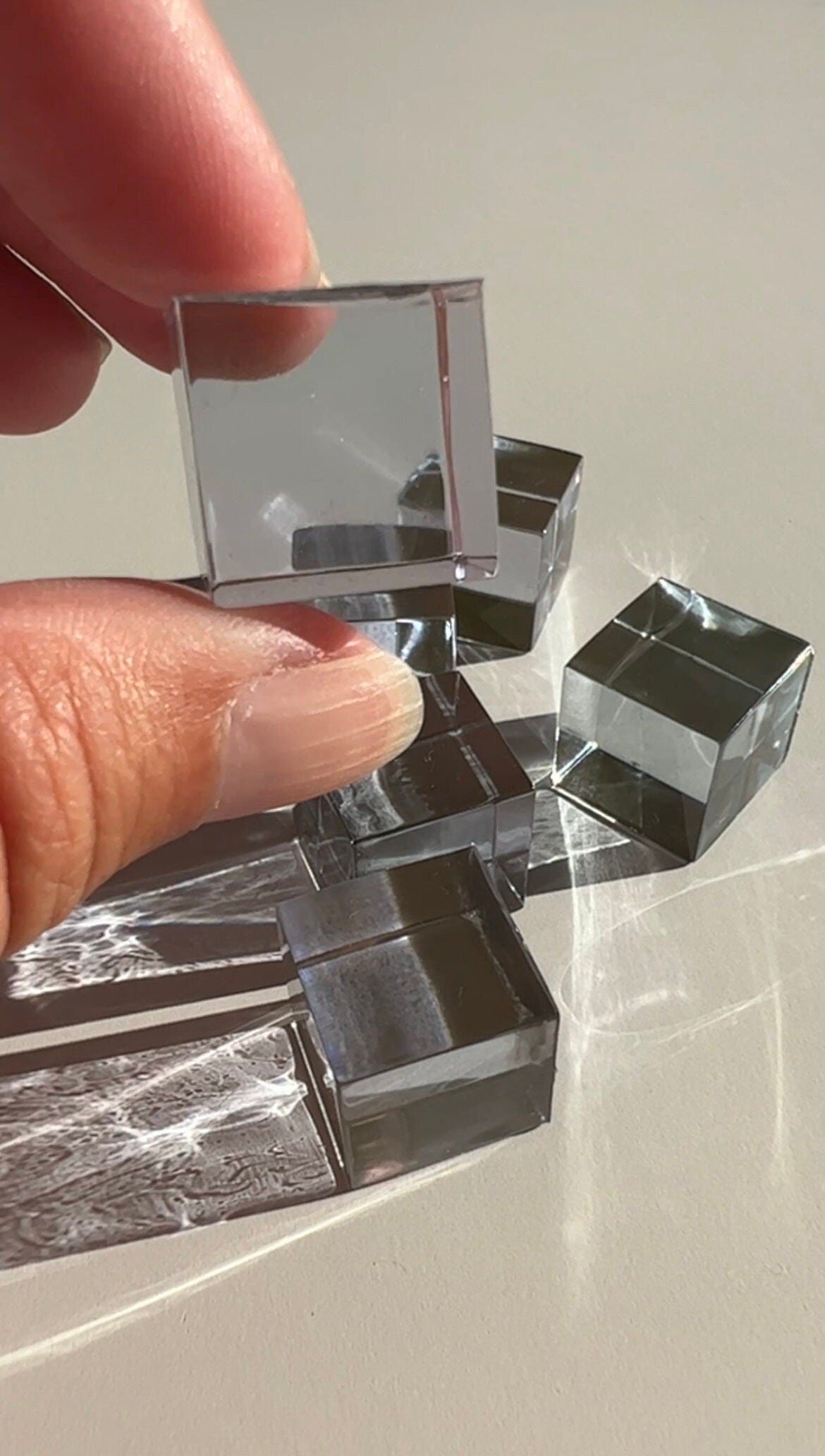 6 Crystal cubes silicone mold / Crystal Resin mold