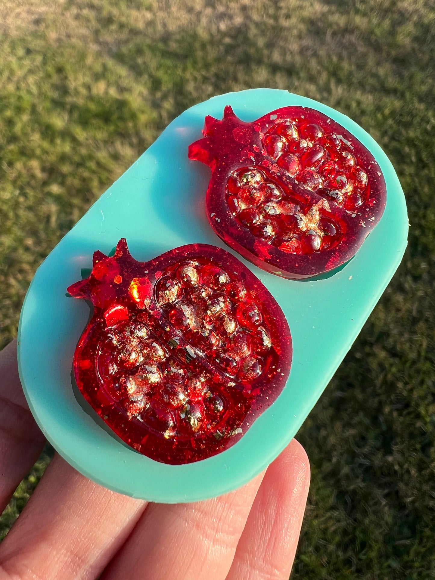 Pomegranate earring silicone mold / Resin molds