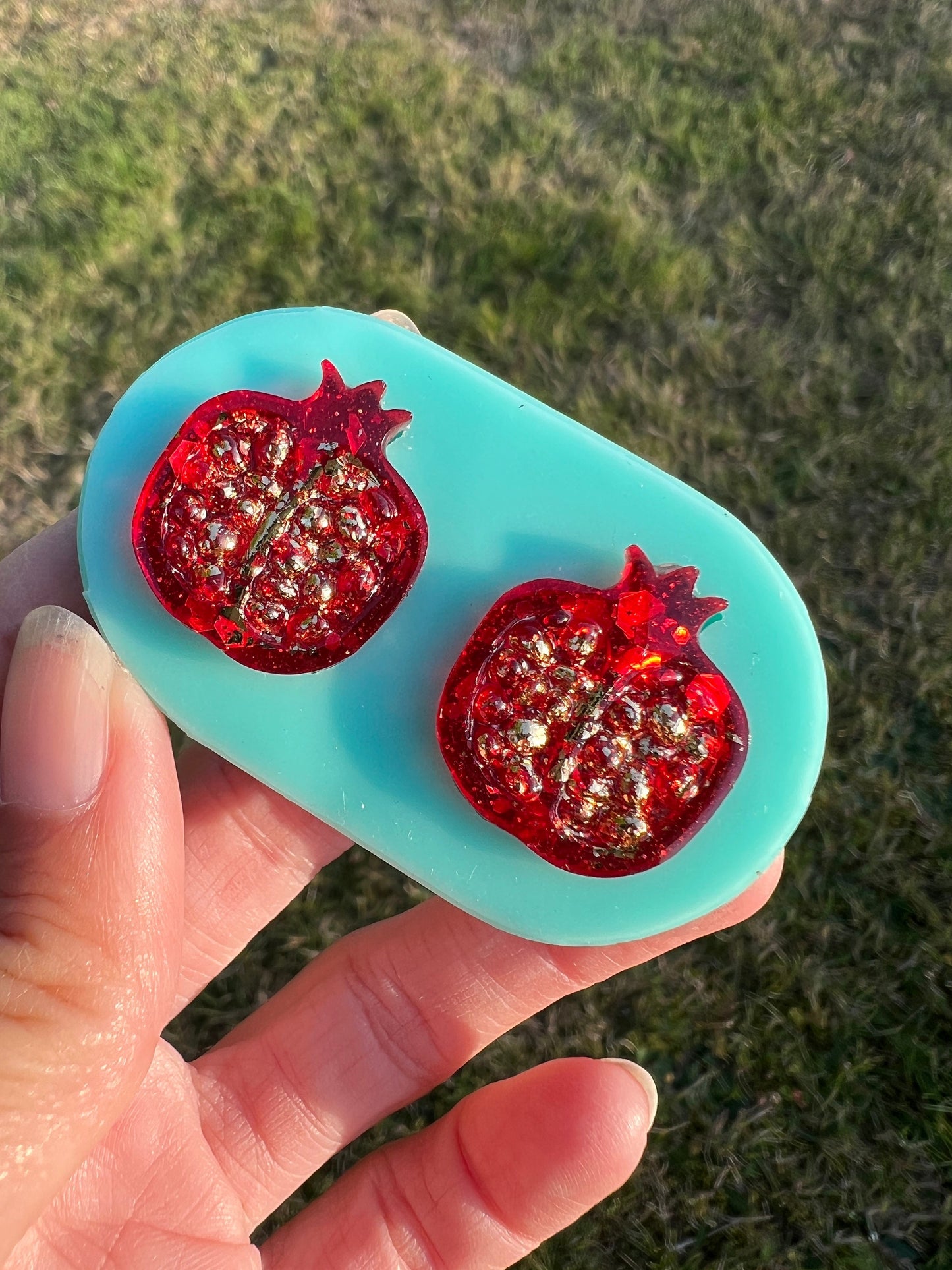 mini Pomegranate earring silicone mold / Resin molds