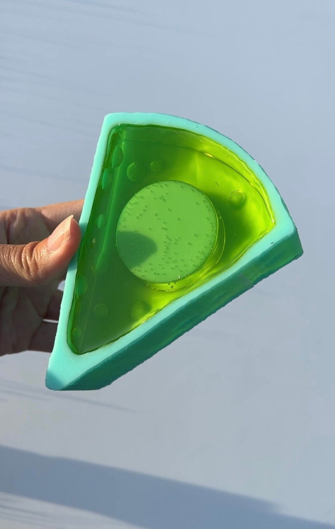 Cheese silicone mold - Candle holder / Resin mold