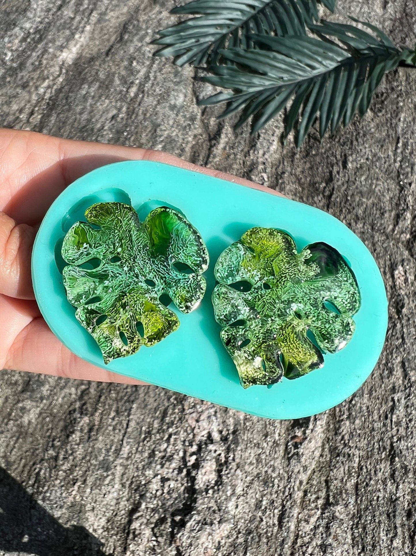 monstera earrings silicone mold / Resin molds