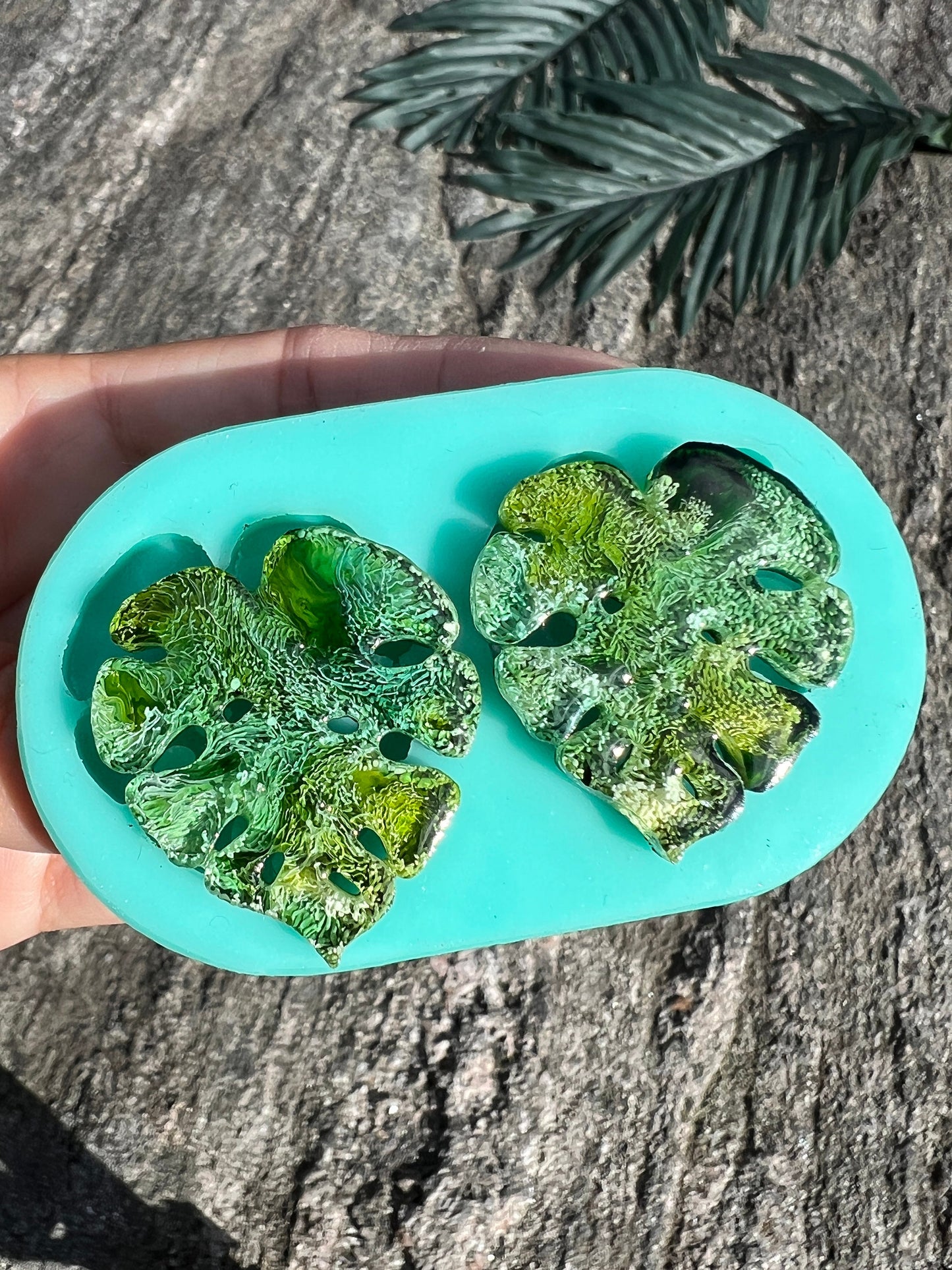 monstera earrings silicone mold / Resin molds