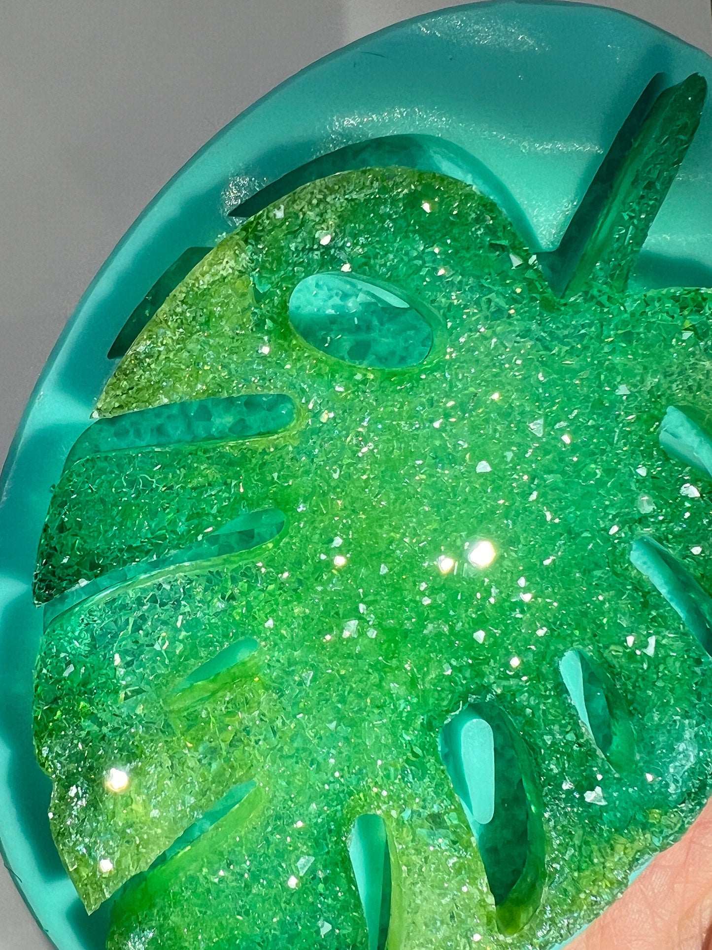 New Crystal monstera mold- silicone mold / Resin mold