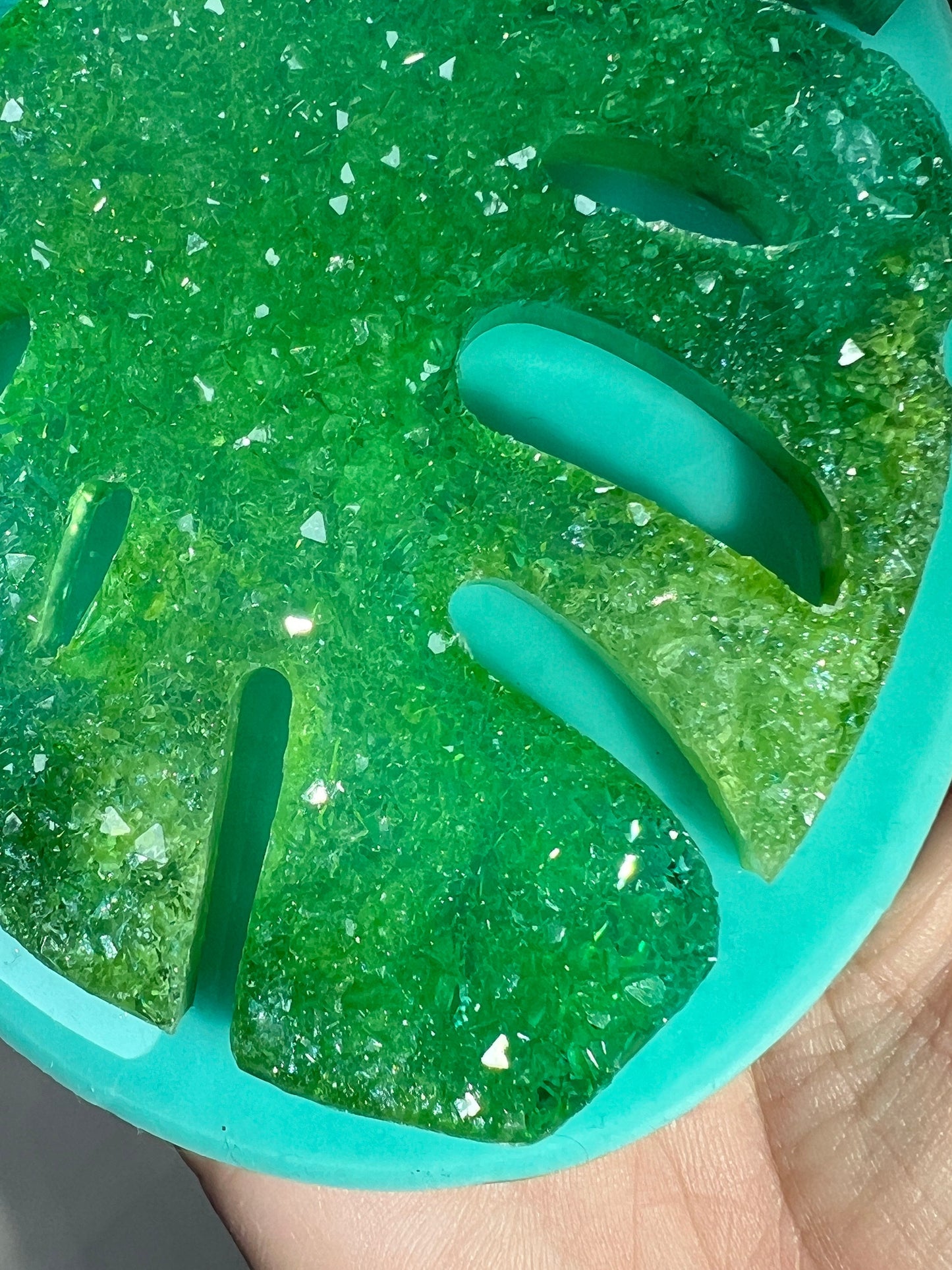 New Crystal monstera mold- silicone mold / Resin mold