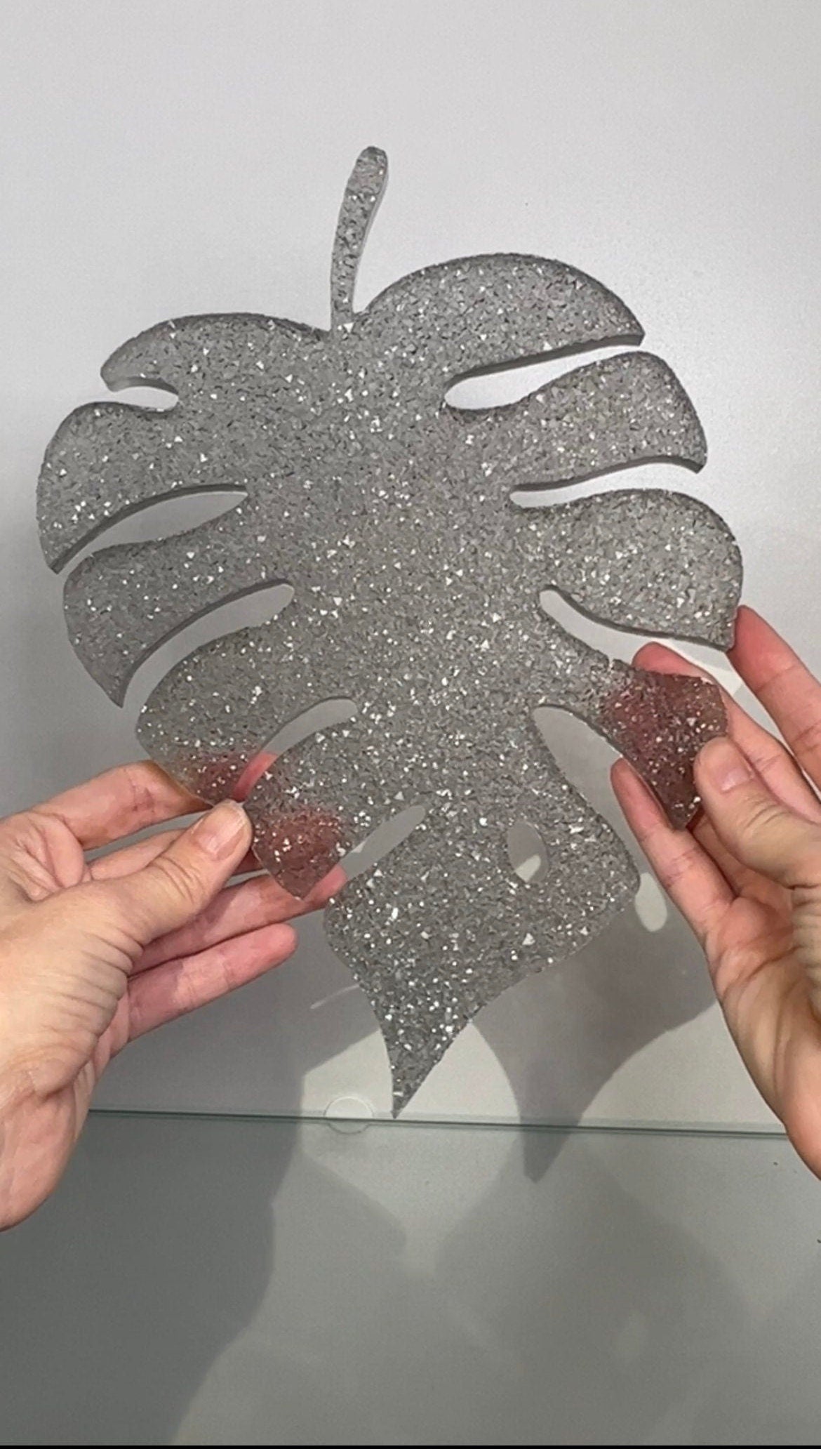 Crystal monstera tray mold- silicone mold / Resin leaf mold