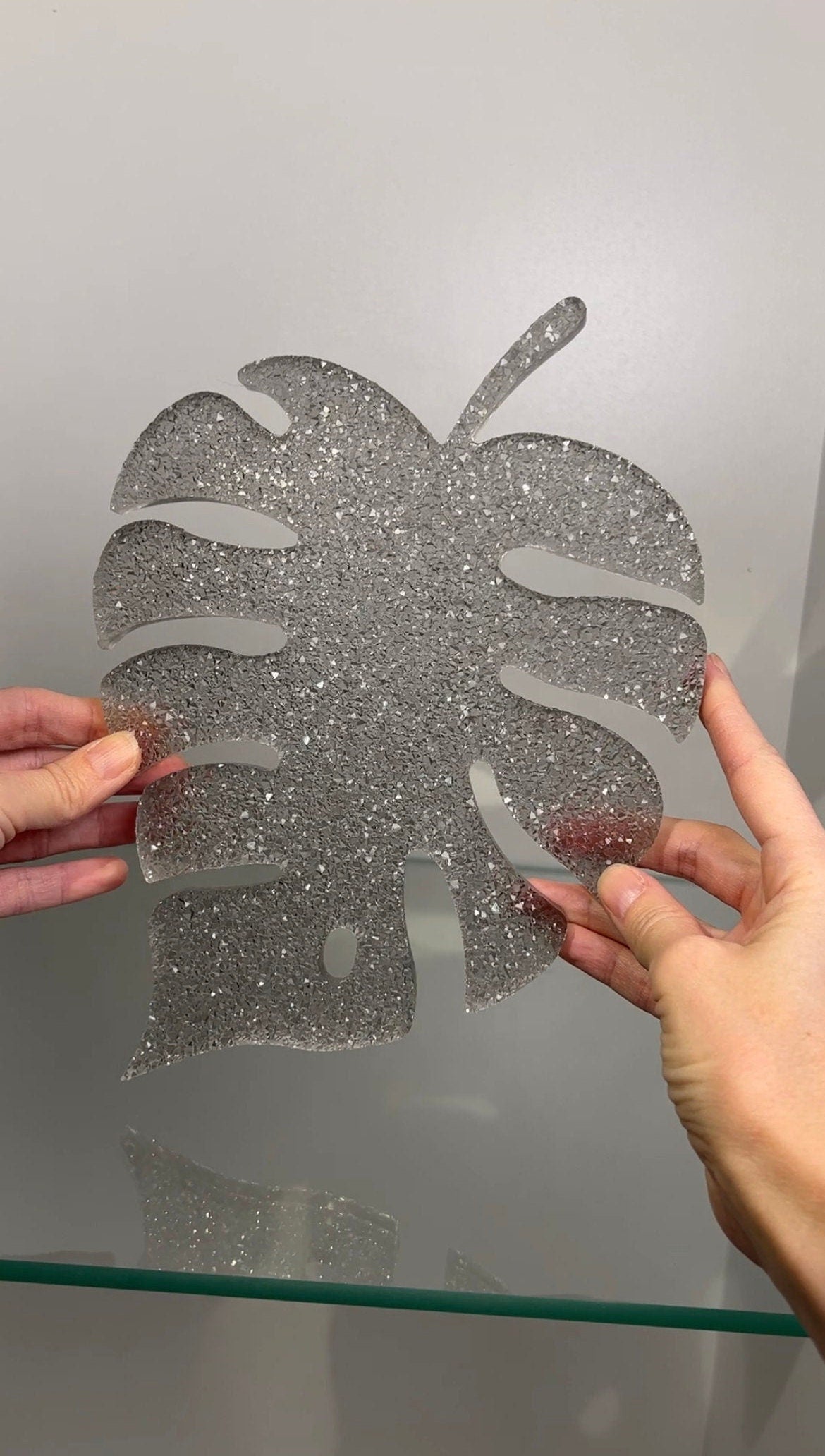 Crystal monstera tray mold- silicone mold / Resin leaf mold