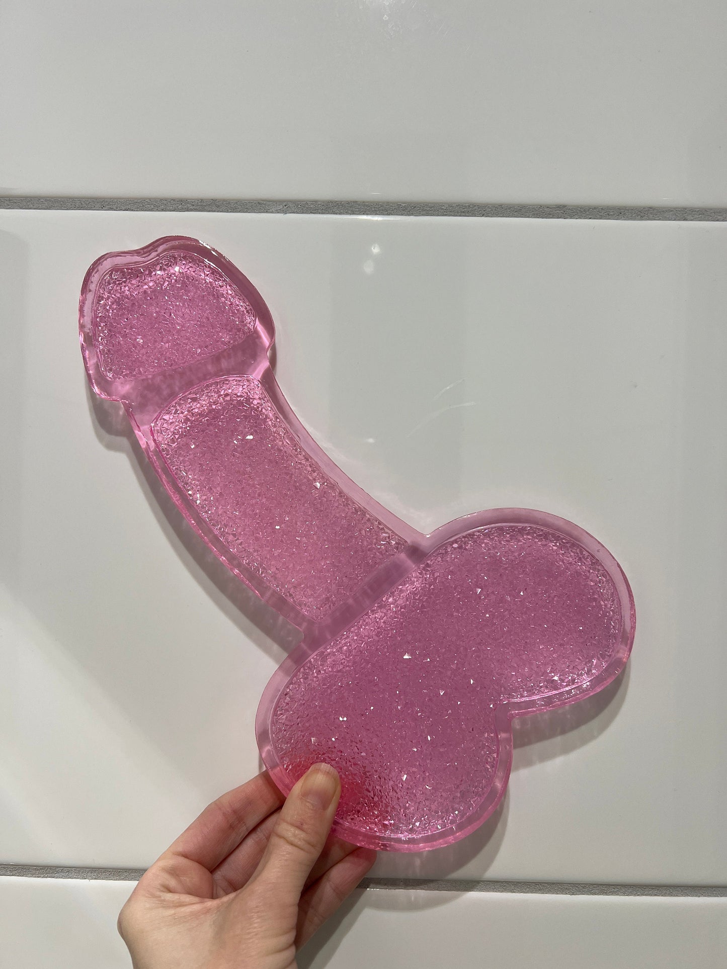 Crystal Penis tray mold- silicone mold / Resin Penis mold