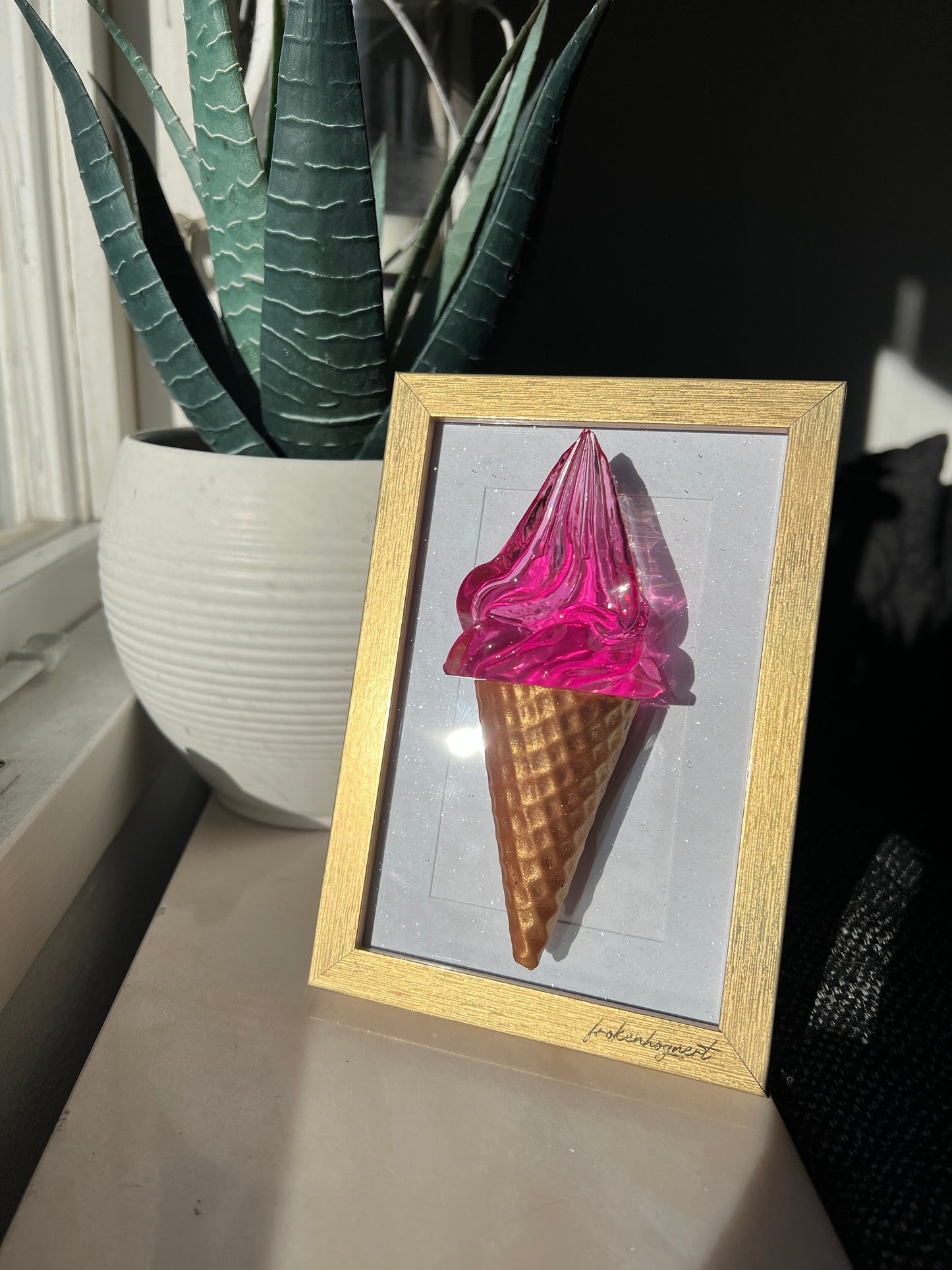 Glass konstmålning - POP ART