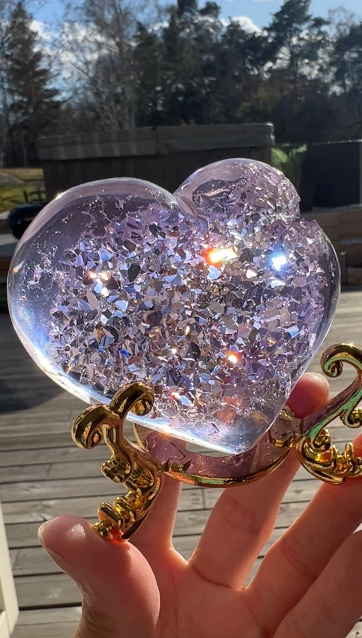 Crystal heart silicone mold / Resin mold