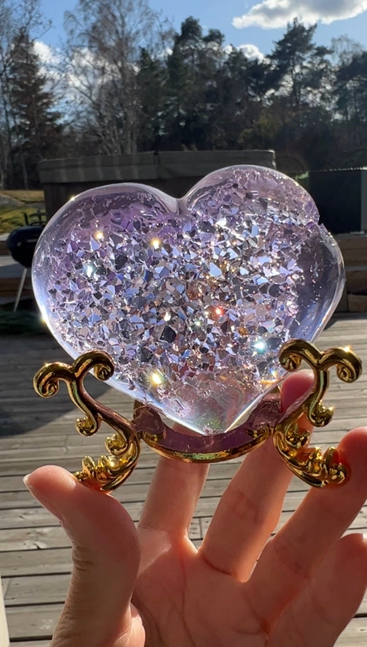 Crystal heart silicone mold / Resin mold