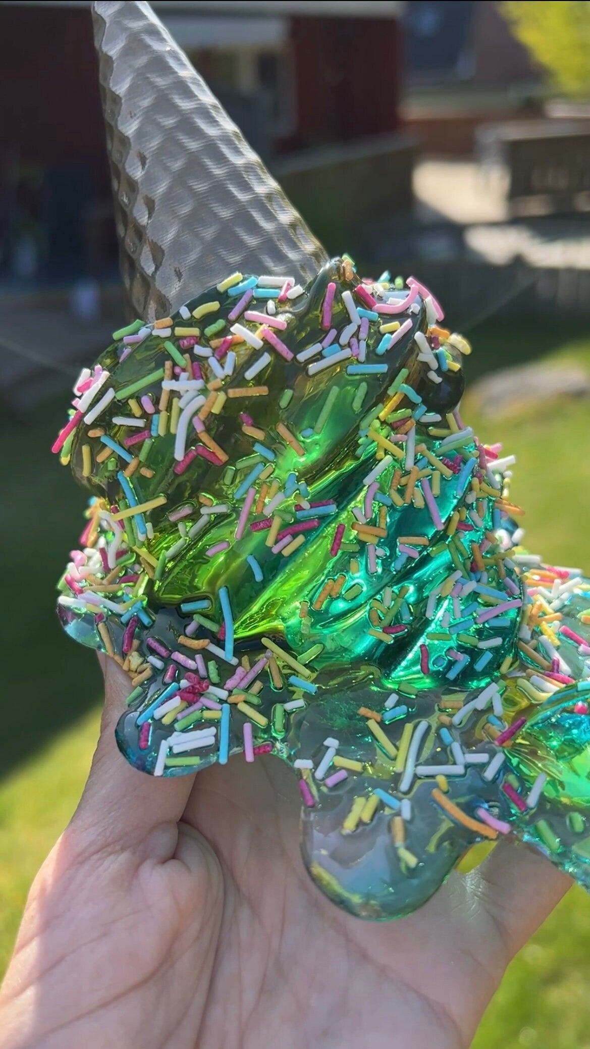 Smält glass-skulptur *POP ART*