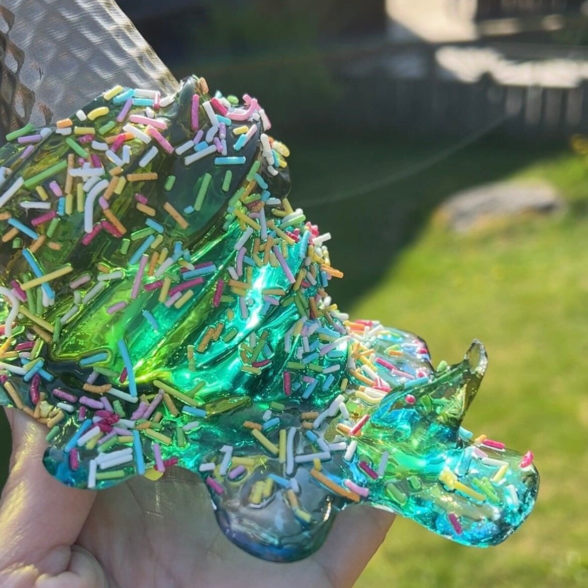 Smält glass-skulptur *POP ART*