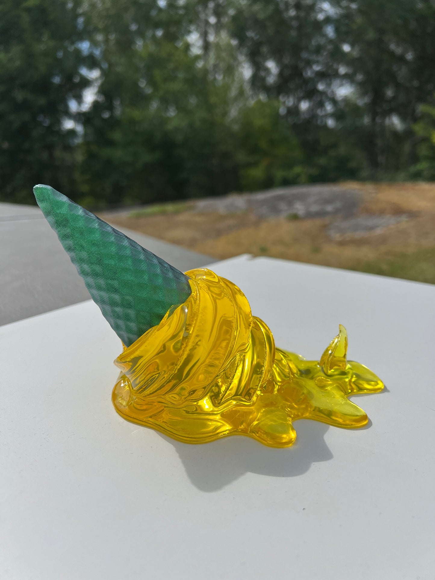 Melted ice cream sculpture - Pineapple edition *POP ART*