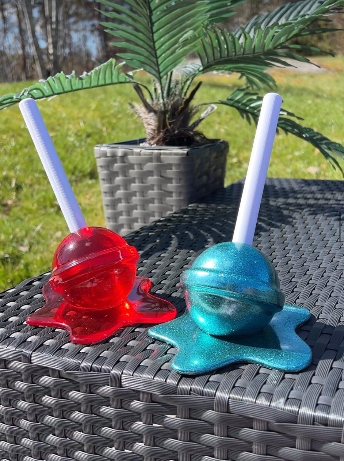 Big melted lollipop silicone mold / Resin mold