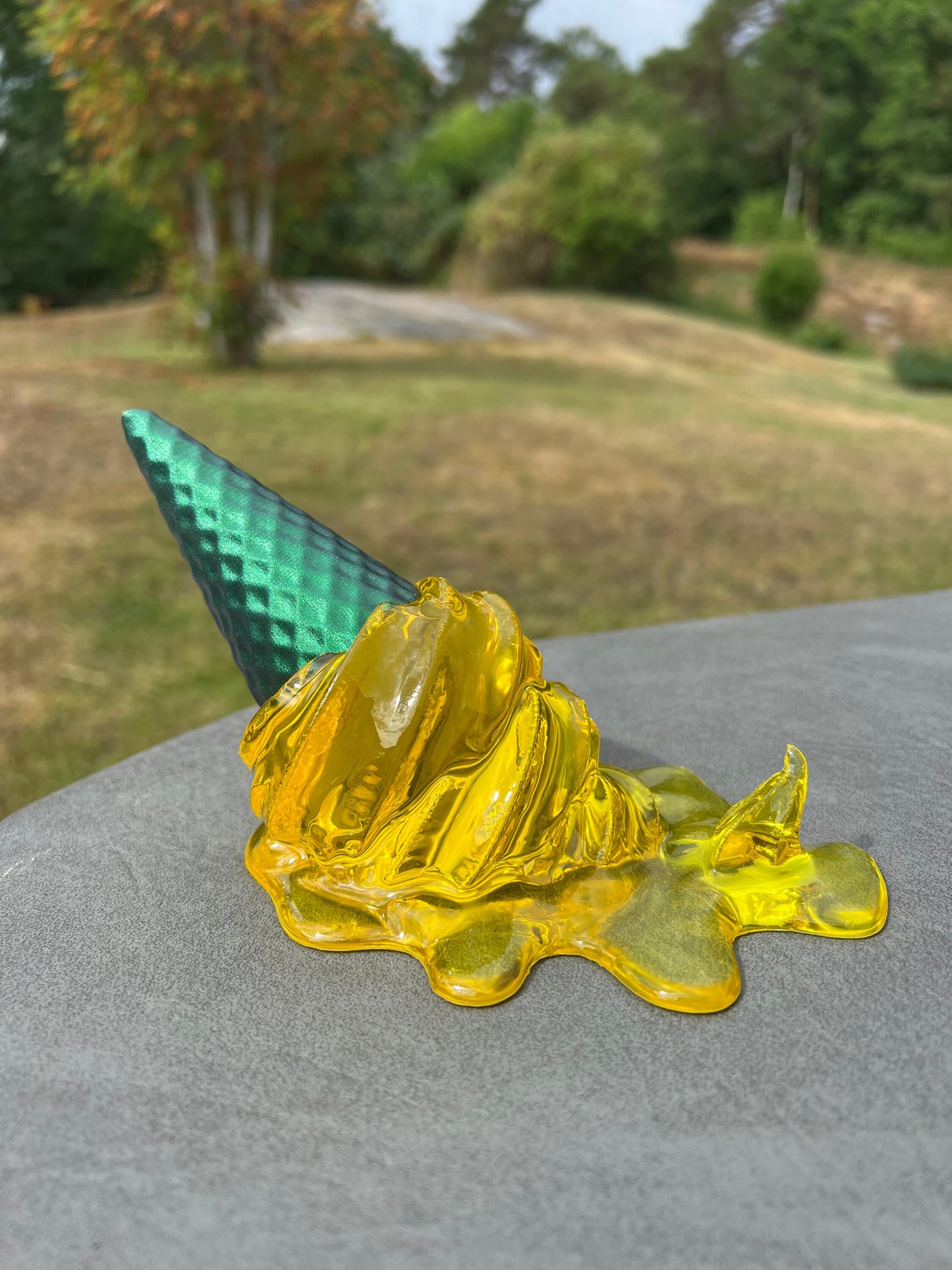 Melted ice cream sculpture - Pineapple edition *POP ART*