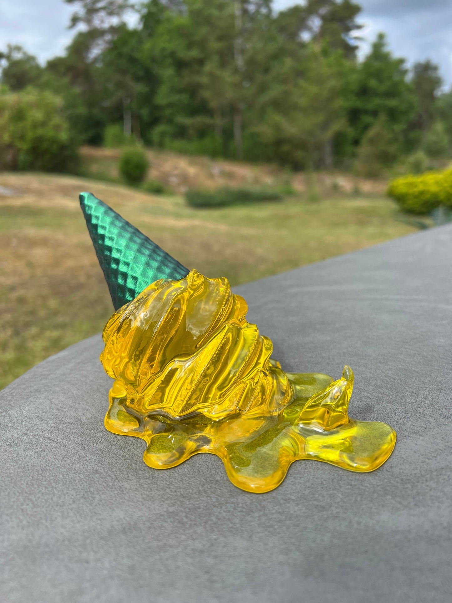 Melted ice cream sculpture - Pineapple edition *POP ART*