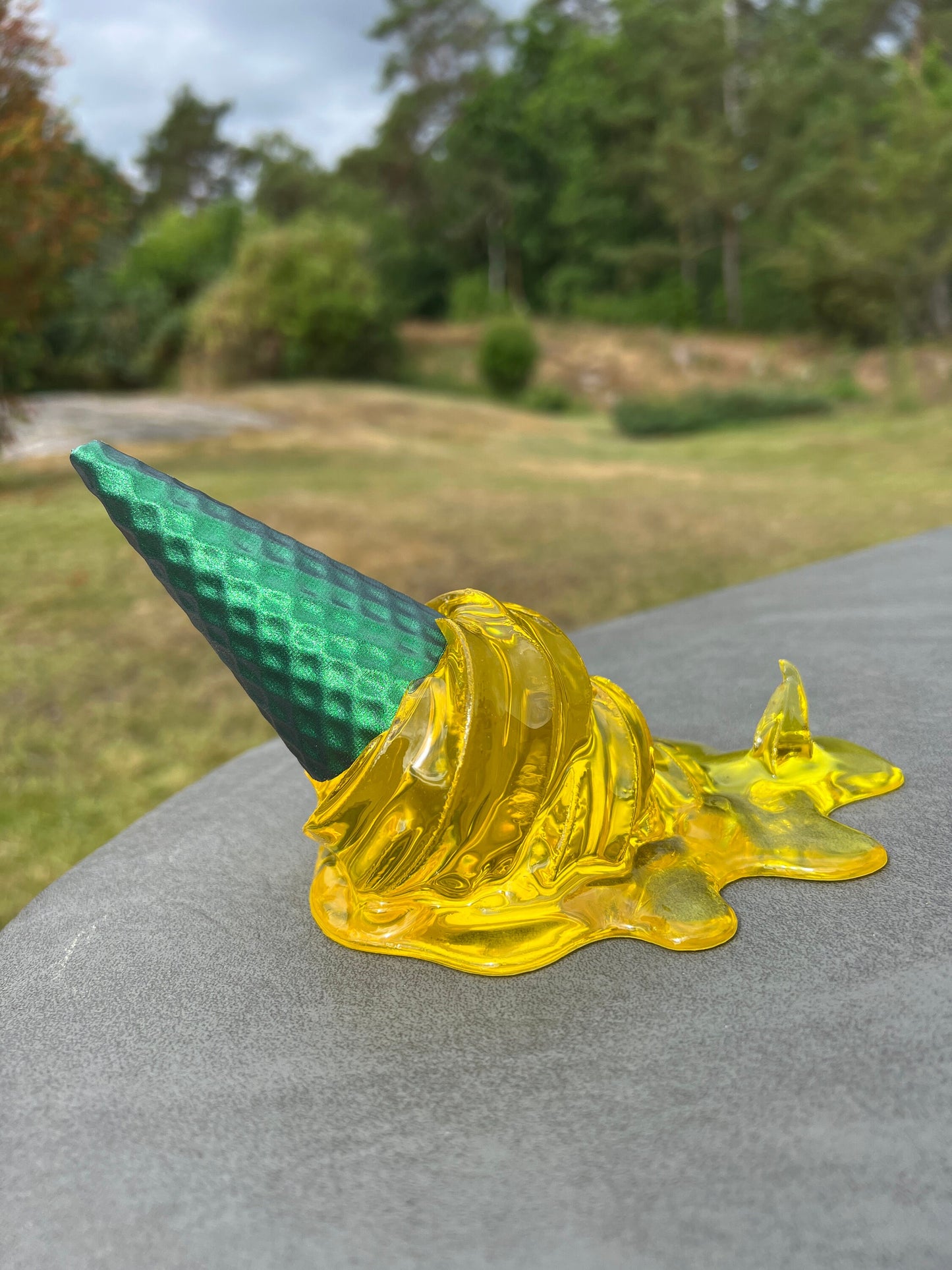 Melted ice cream sculpture - Pineapple edition *POP ART*