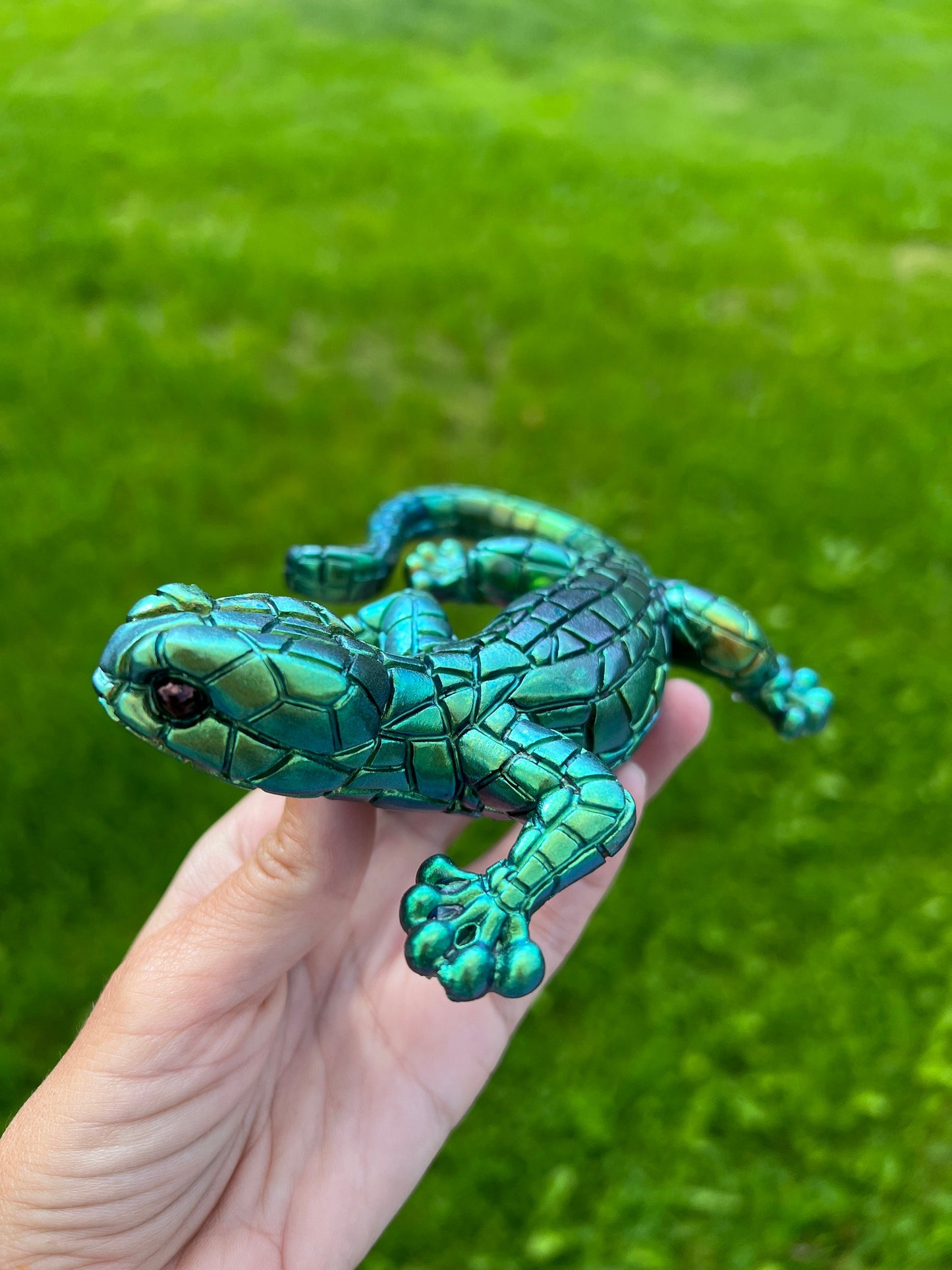 Stor grön gecko/ödla