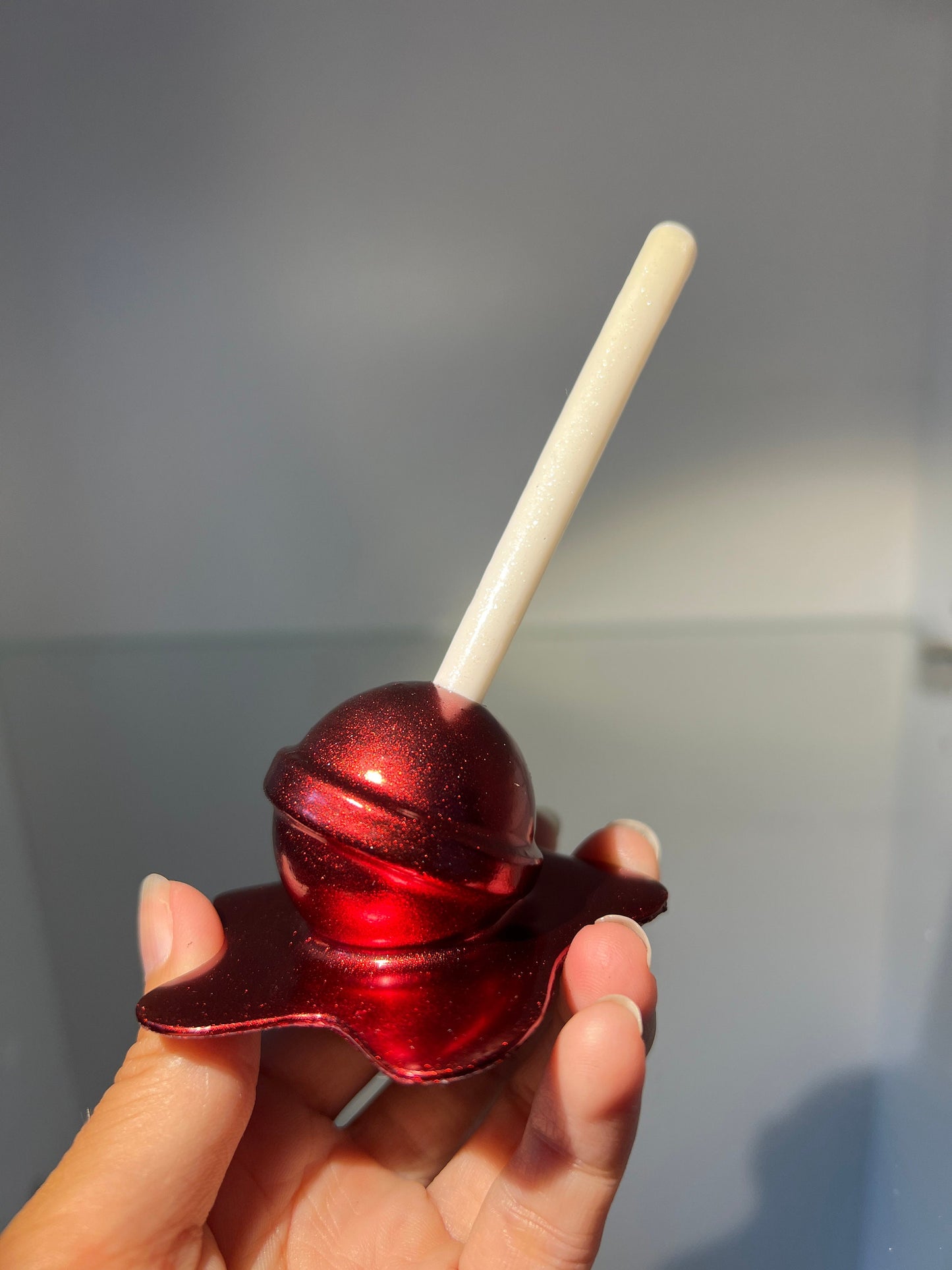 Melted Lollipop - metallic red