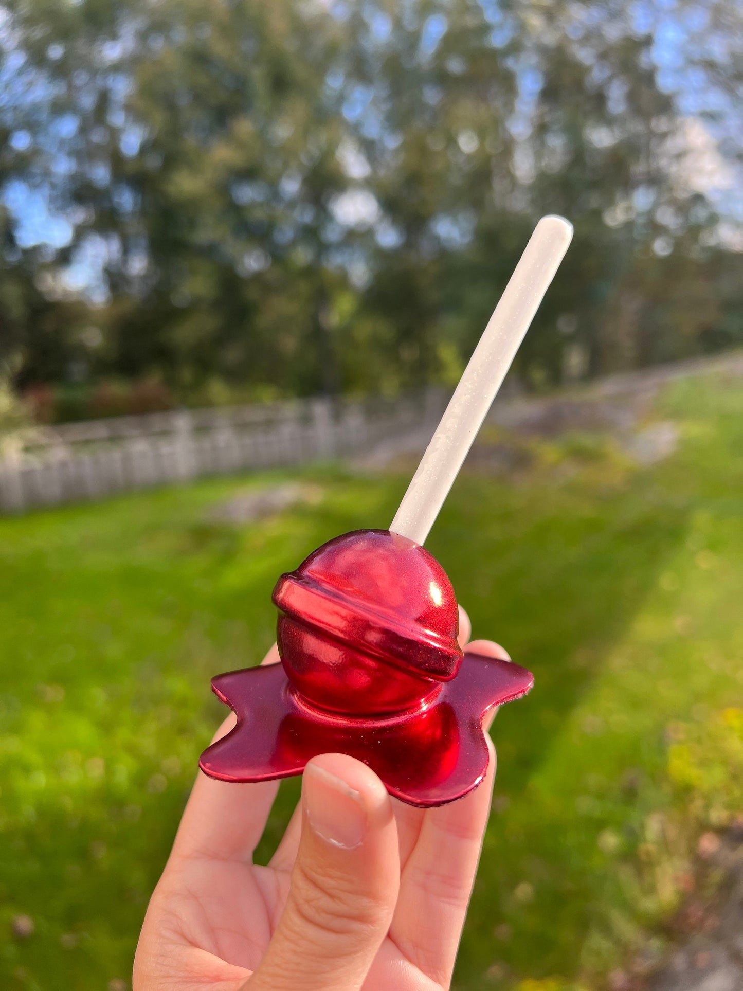 Melted Lollipop - metallic red