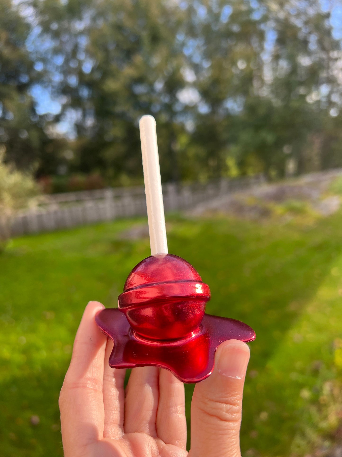 Melted Lollipop - metallic red