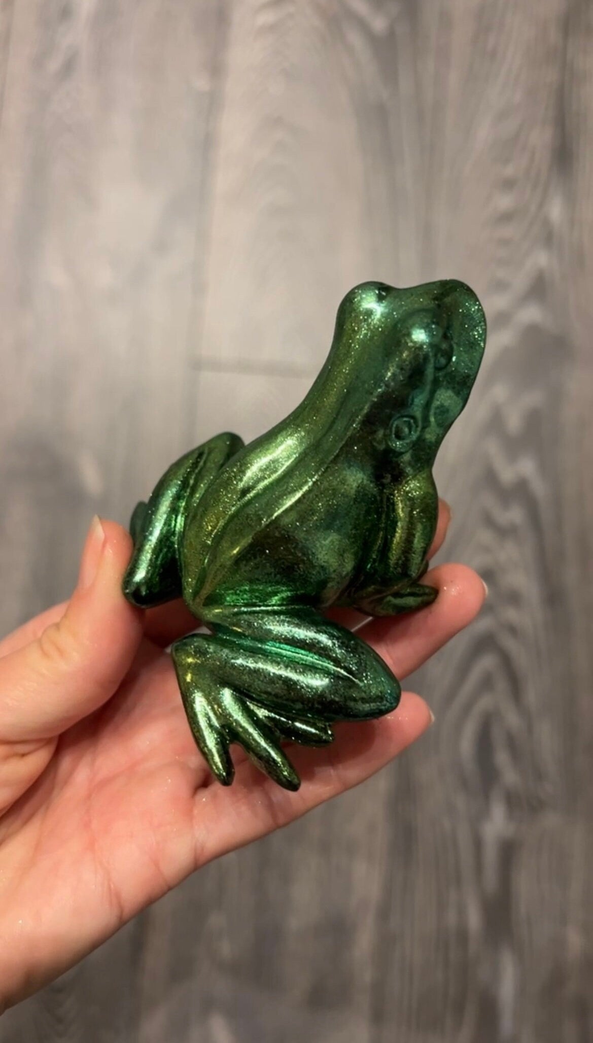 Green chrome frog