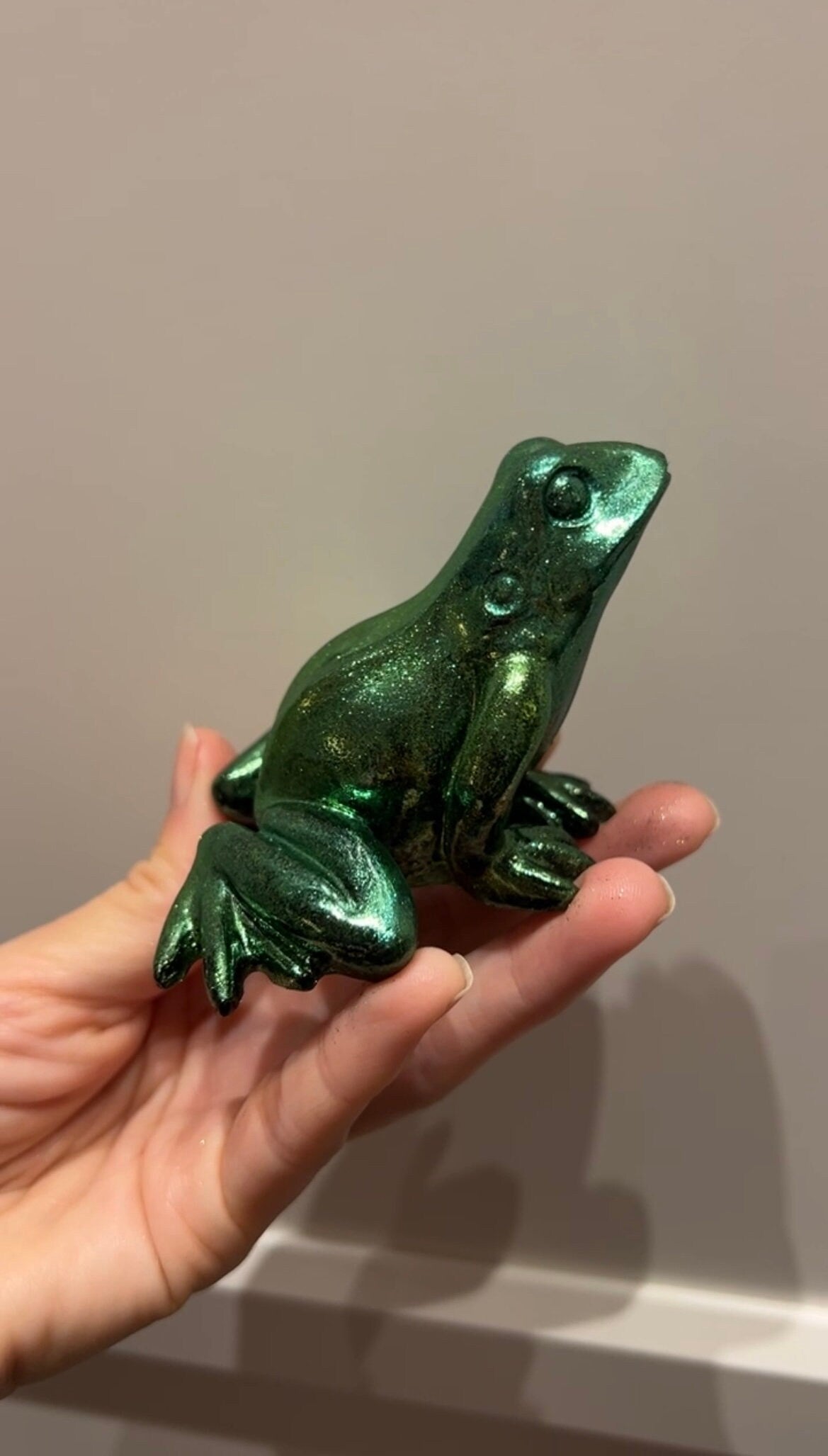 Green chrome frog