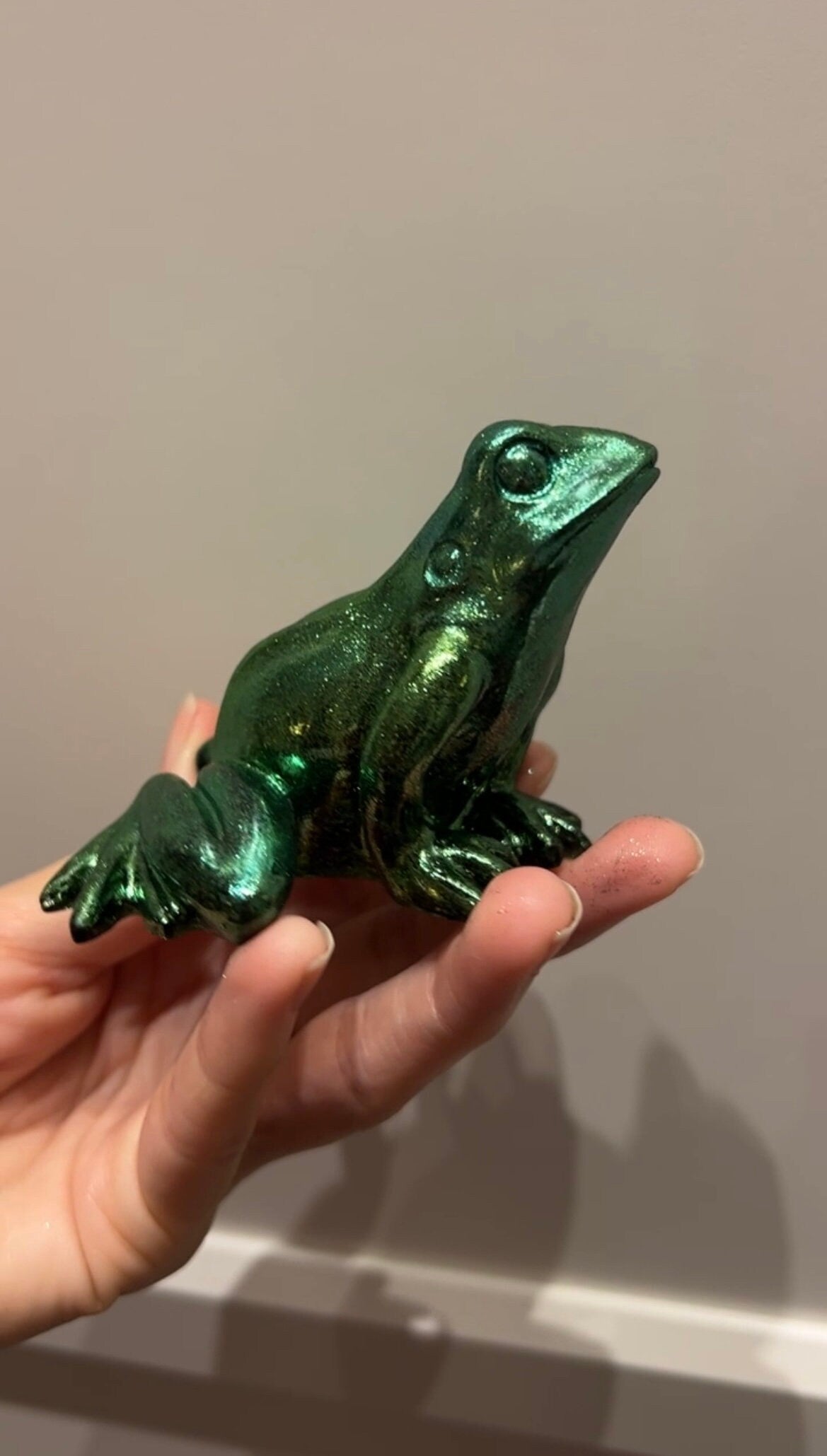 Green chrome frog