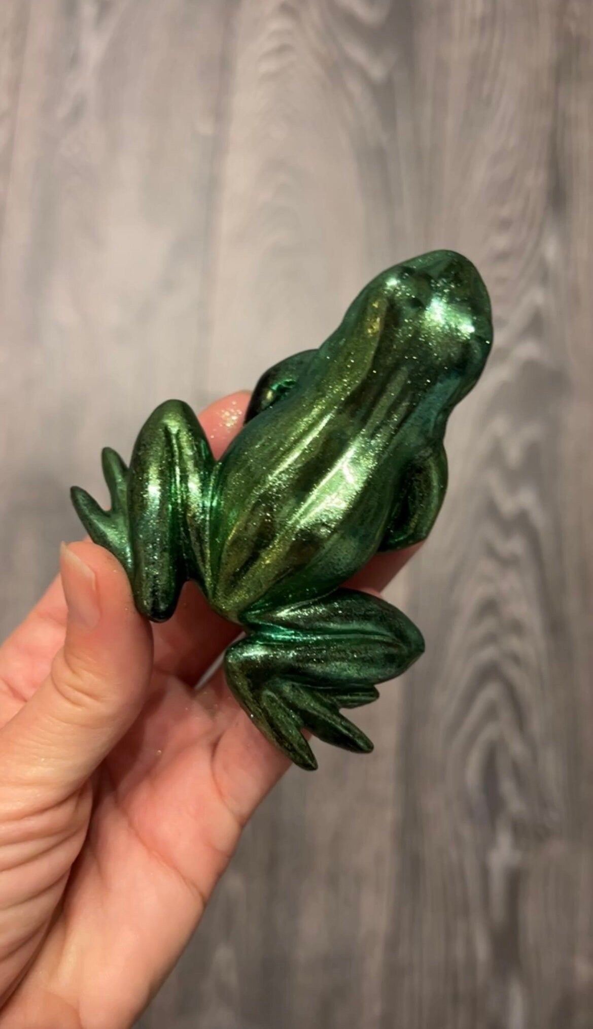 Green chrome frog