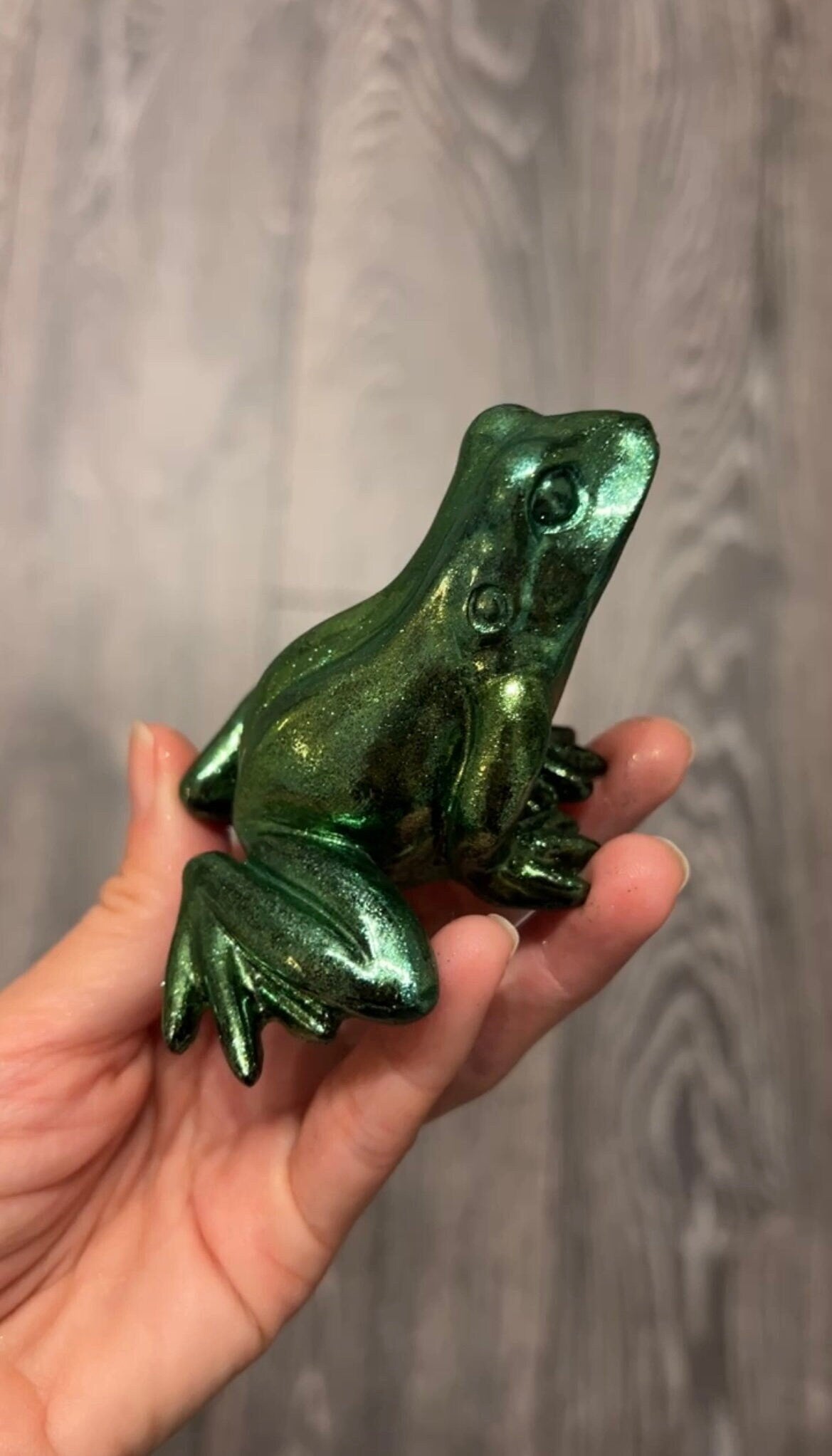 Green chrome frog