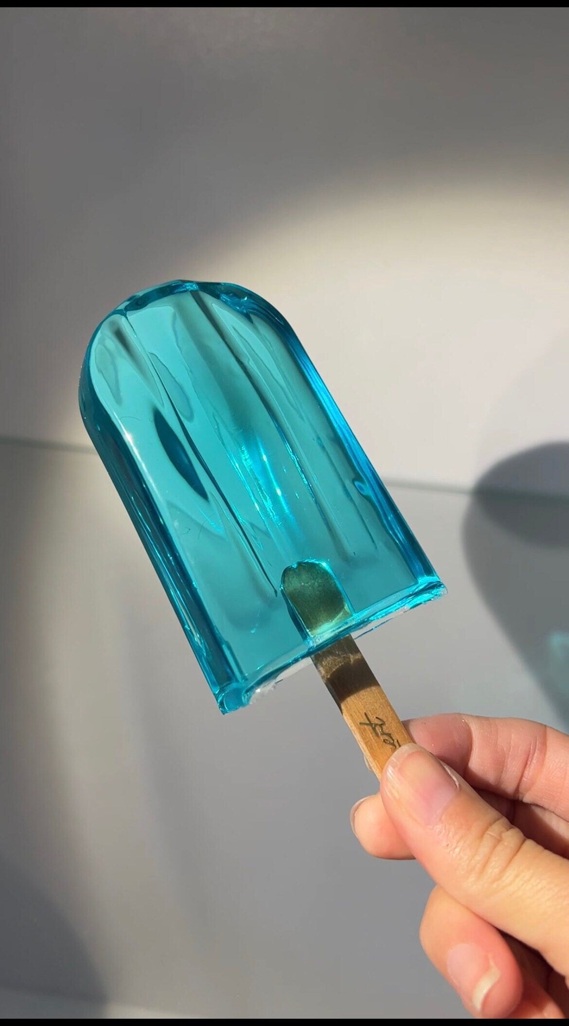 Isglass med hål för glasspinne silikonform / Resinform