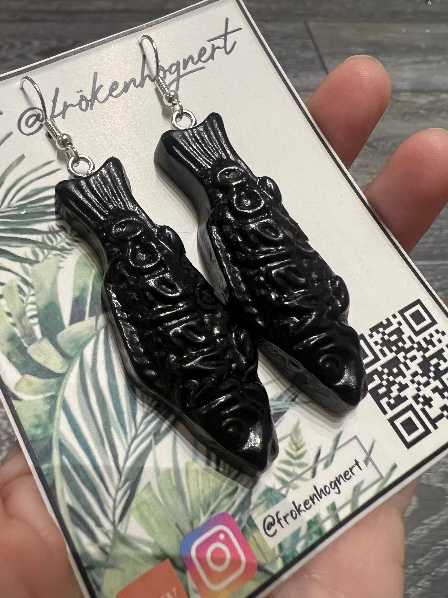 Candy fish earrings / - Resin earrings