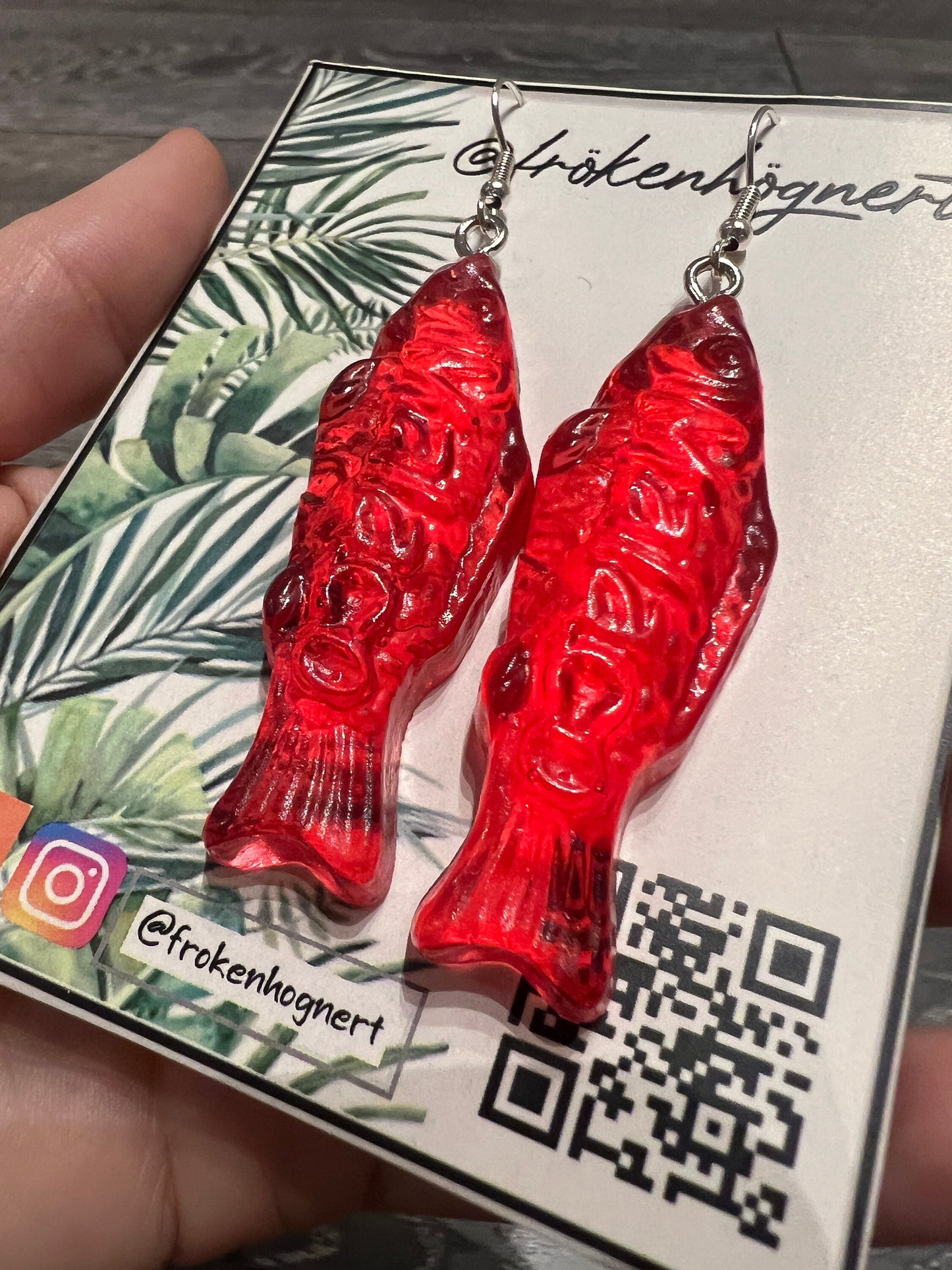 Candy fish earrings / - Resin earrings