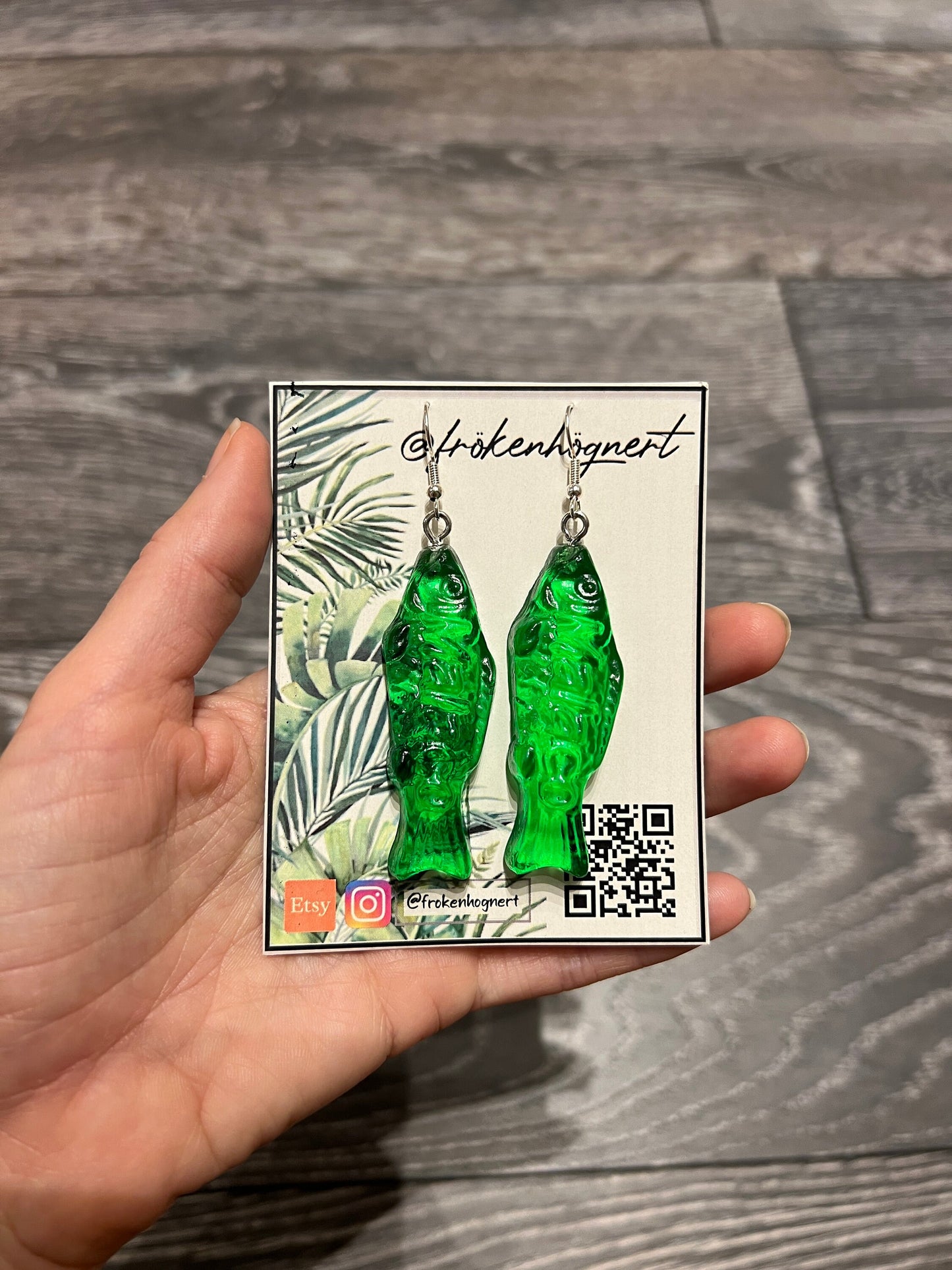 Candy fish earrings / - Resin earrings
