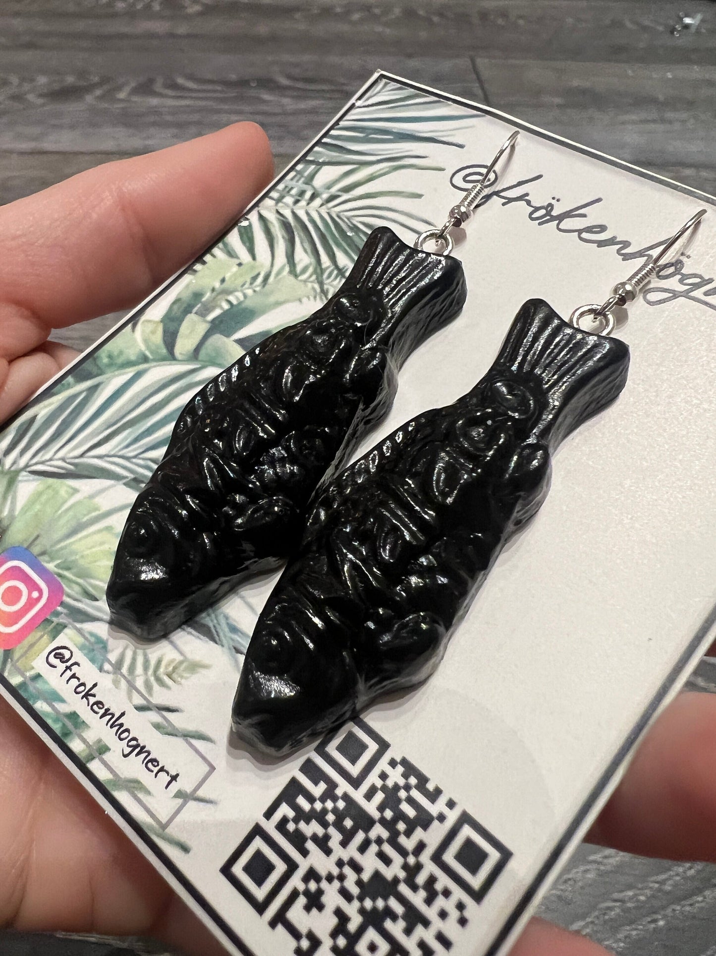 Candy fish earrings / - Resin earrings