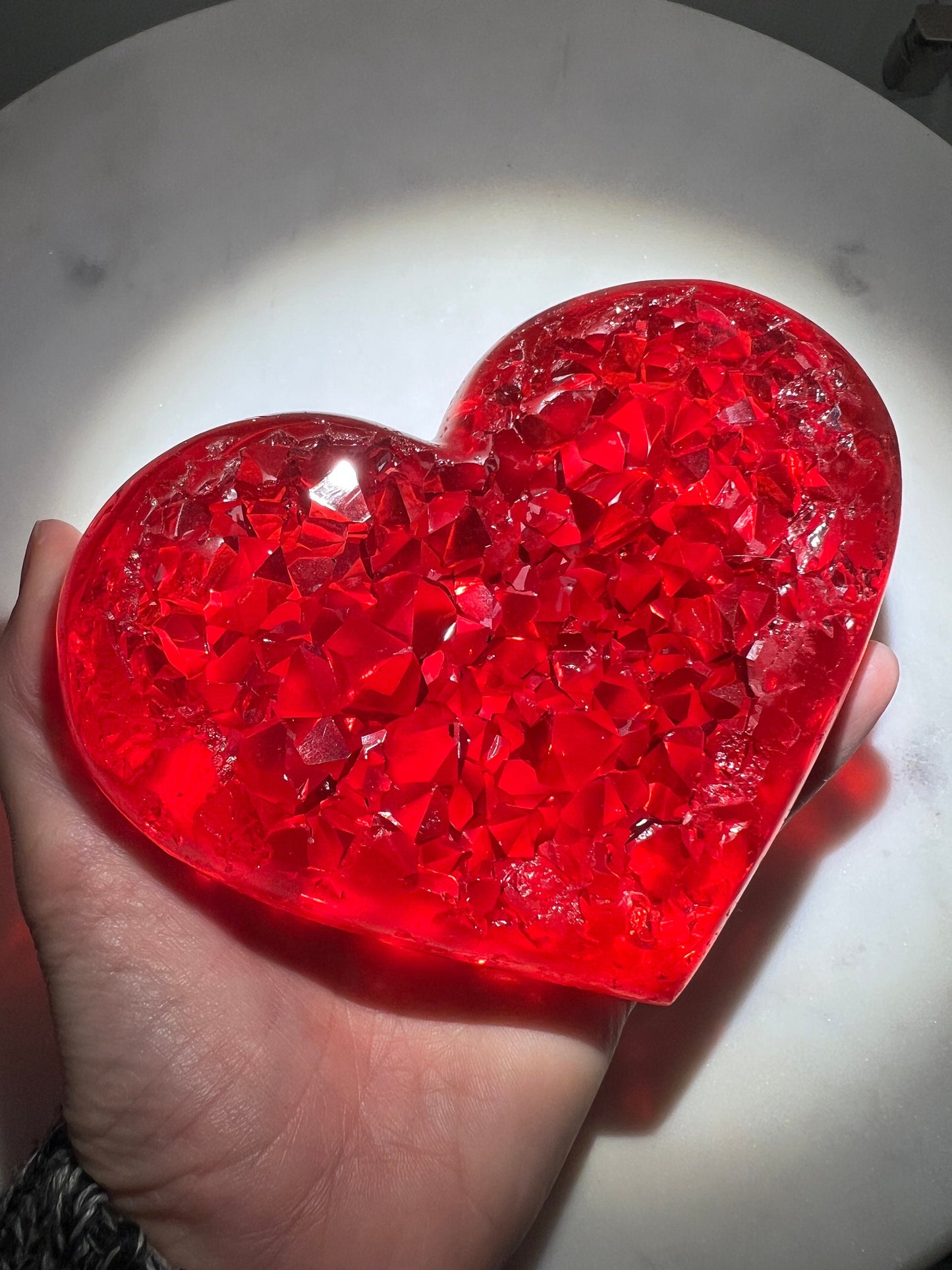 Crystal heart silicone mold / Resin mold