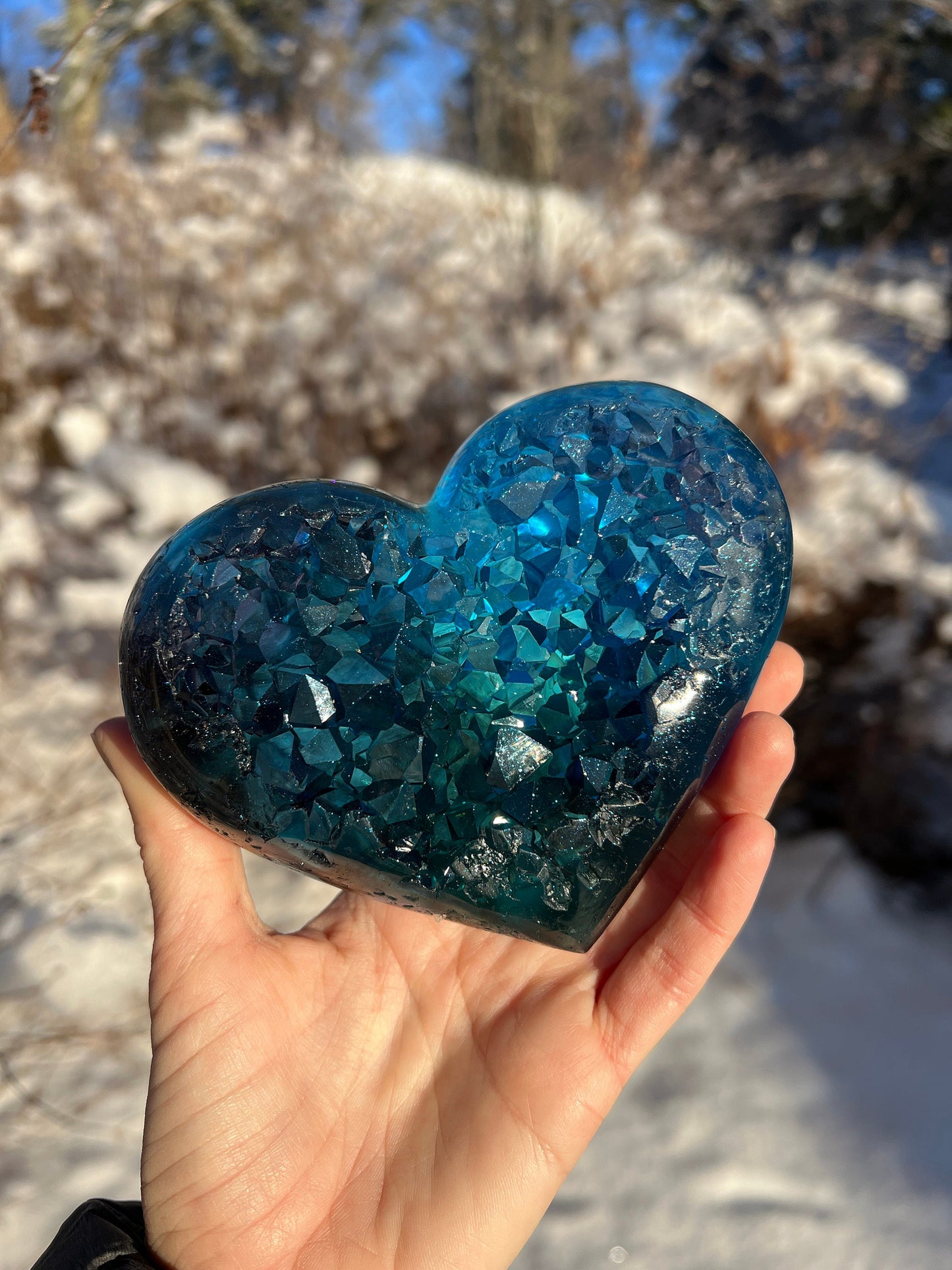 Crystal heart silicone mold / Resin mold