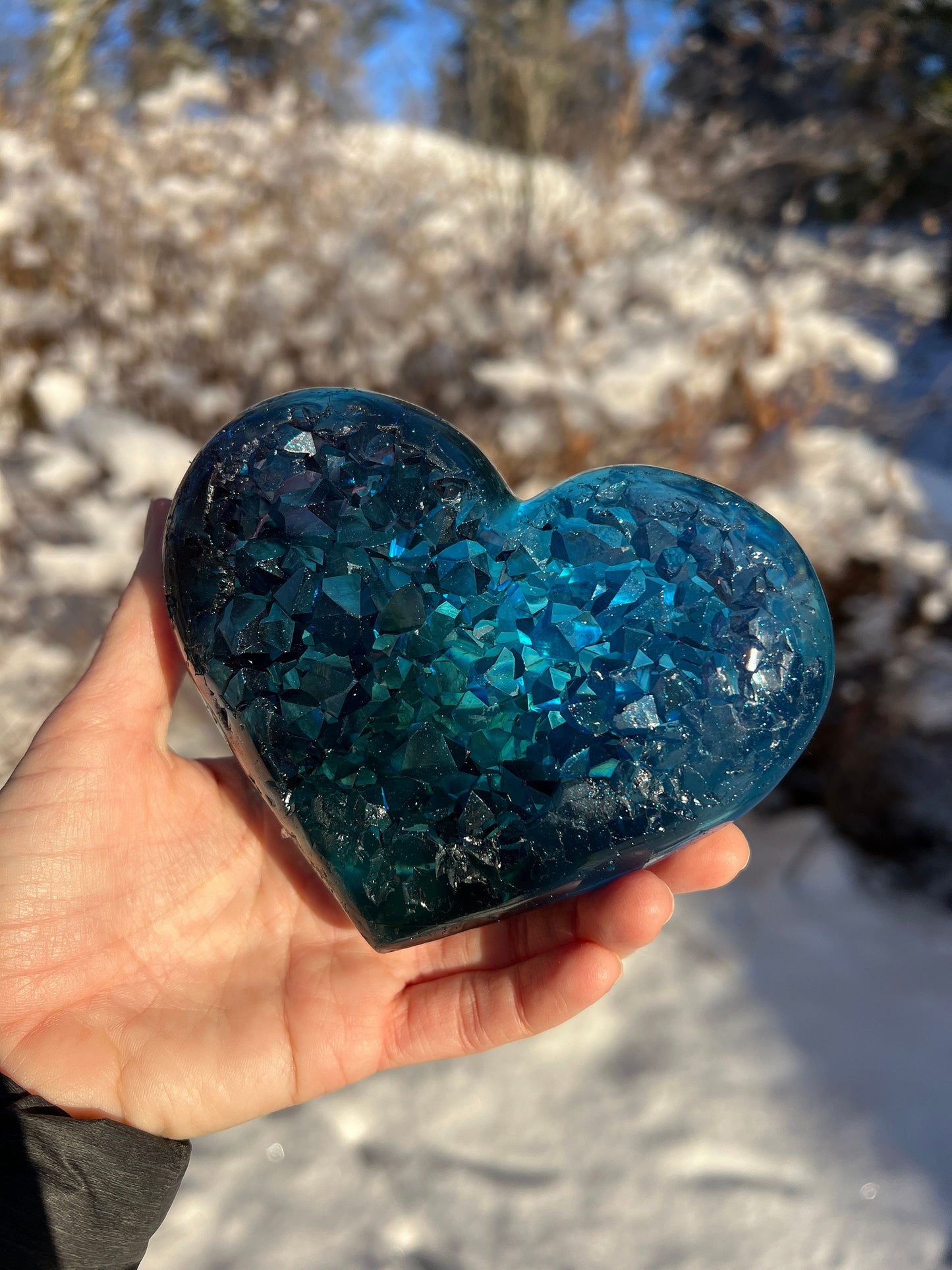 Crystal heart silicone mold / Resin mold