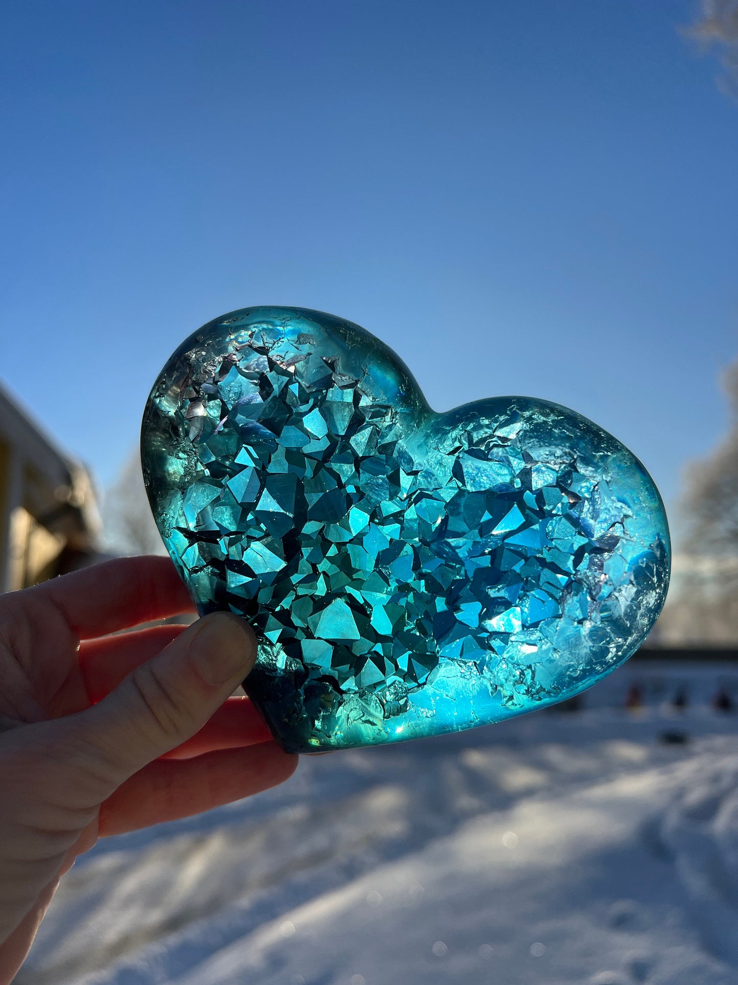 Crystal heart silicone mold / Resin mold