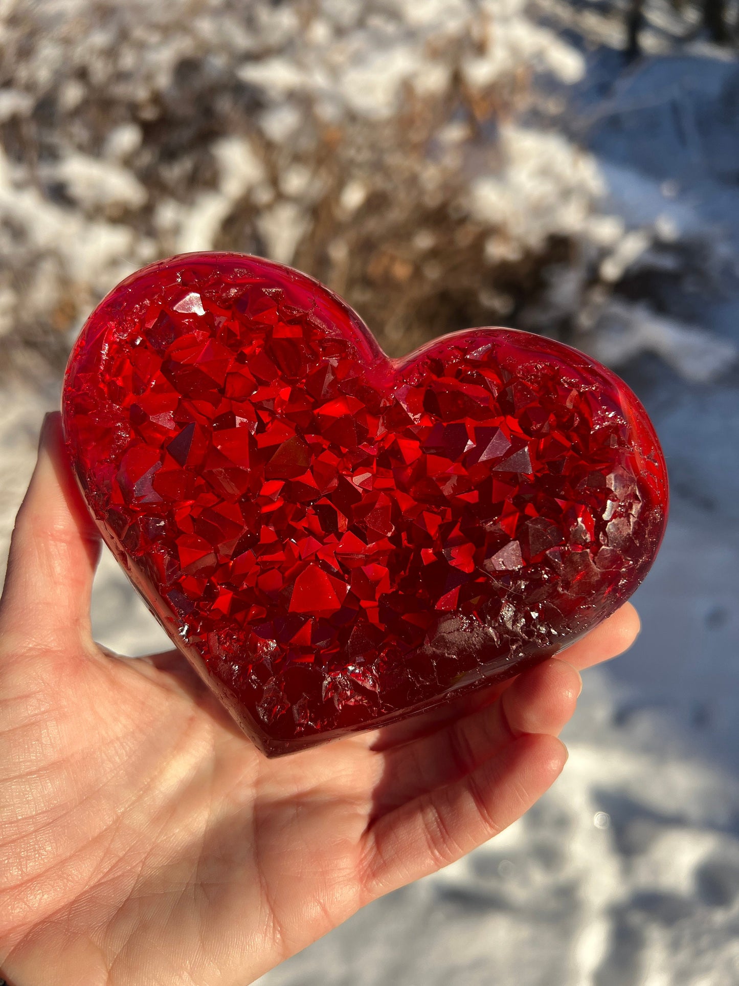 Crystal heart silicone mold / Resin mold