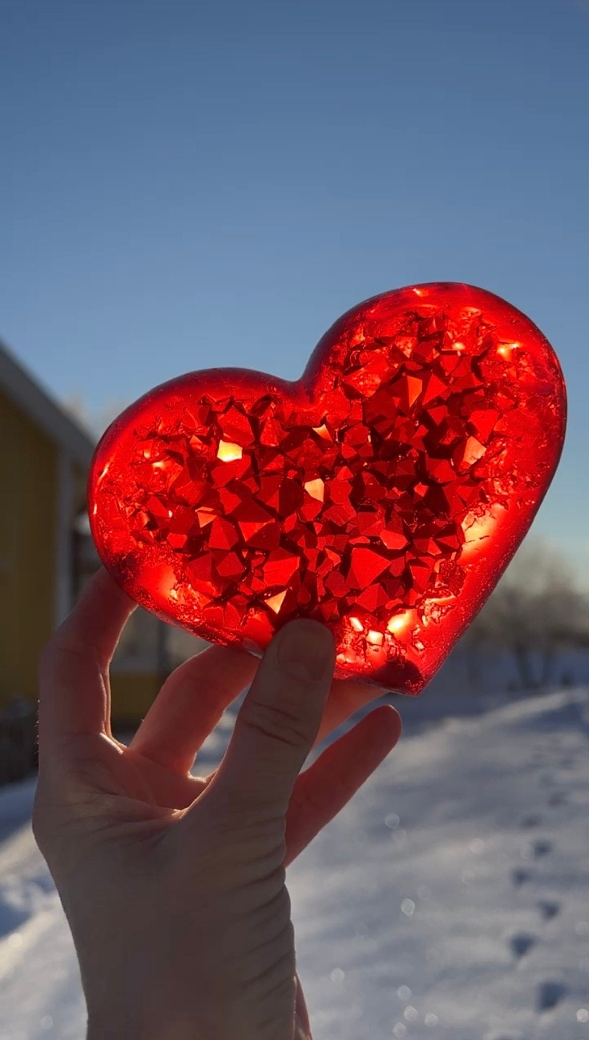 Crystal heart silicone mold / Resin mold