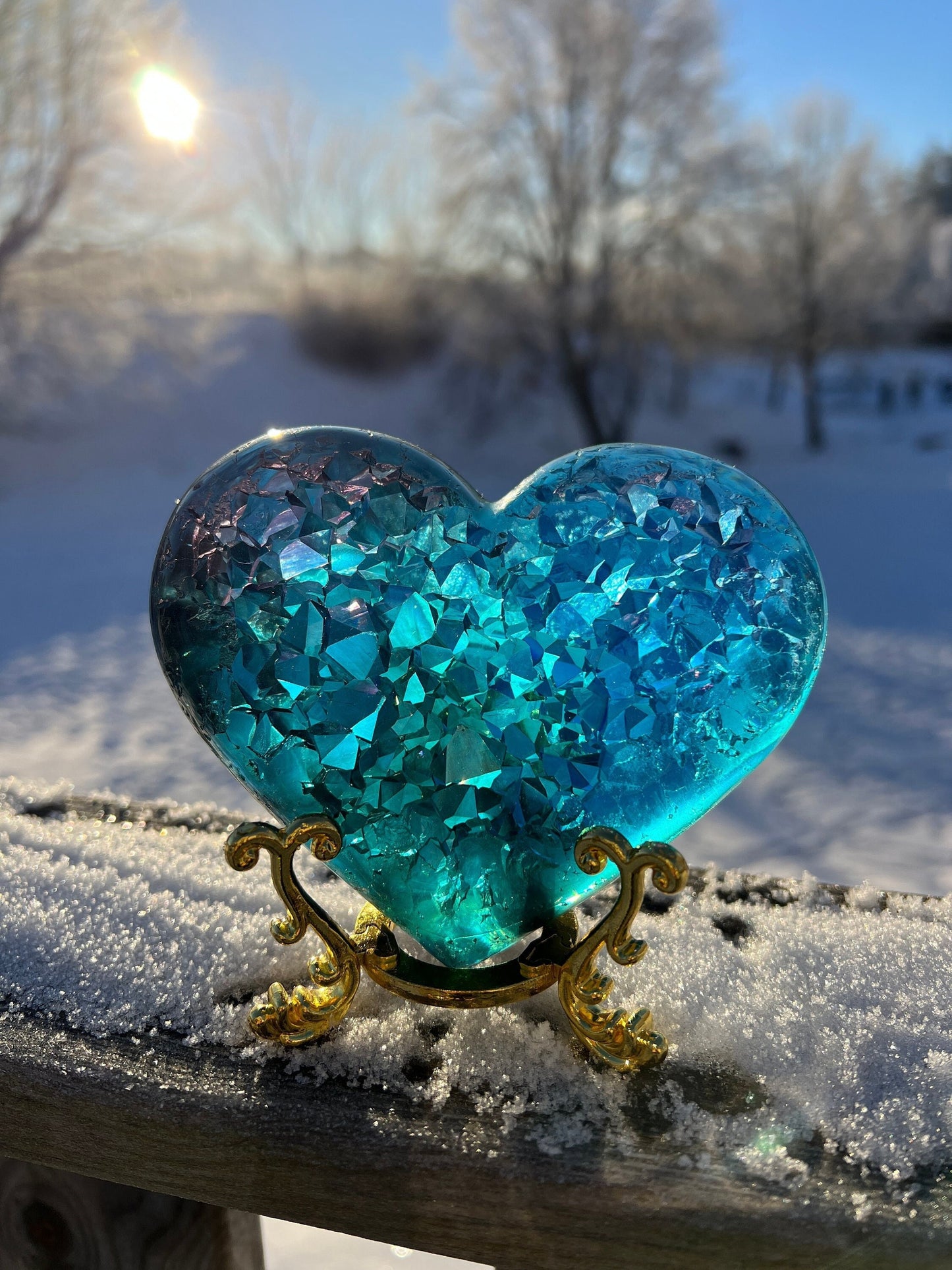 Crystal heart silicone mold / Resin mold