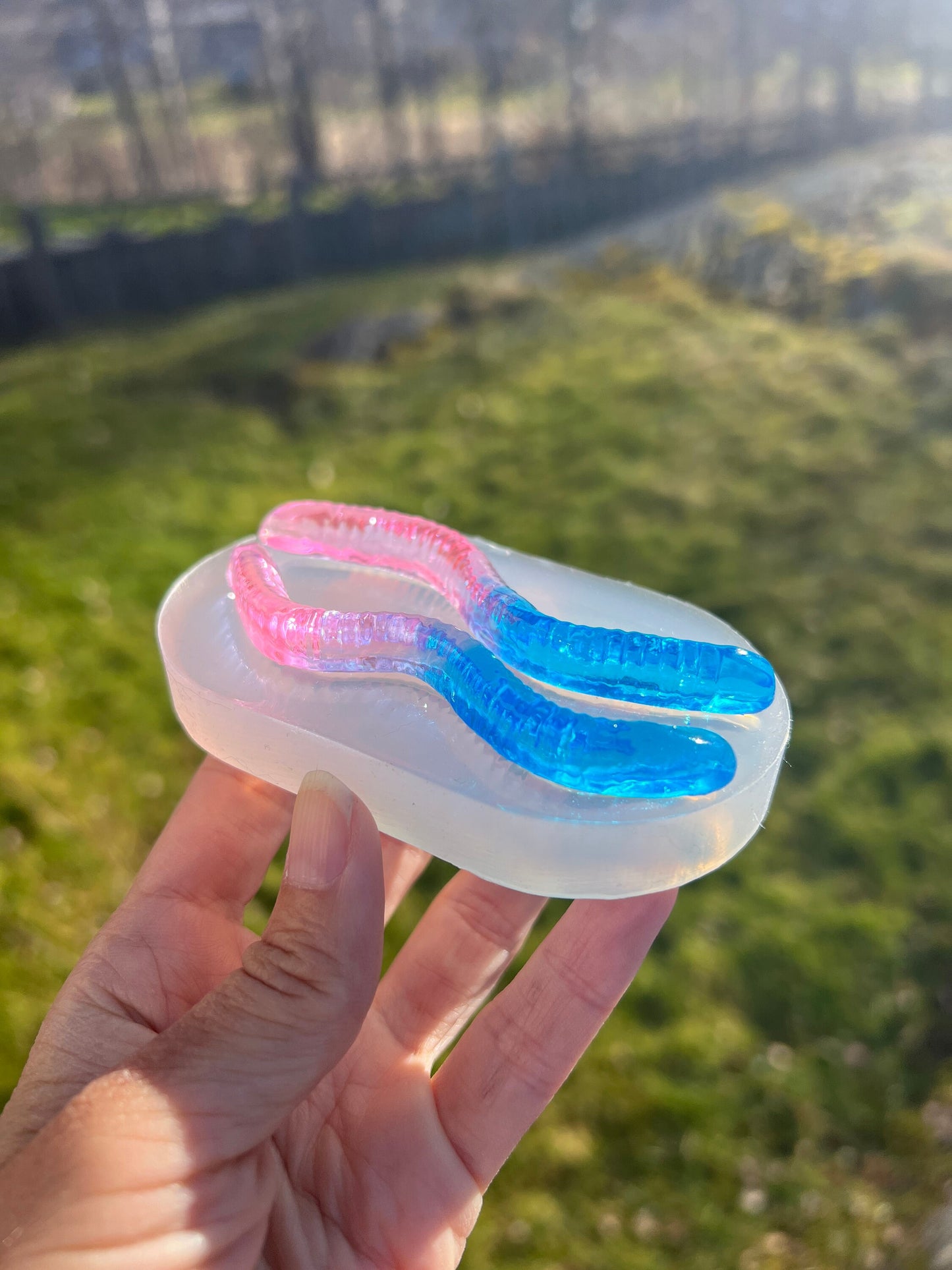 2 godismaskar silikonform / Resin form