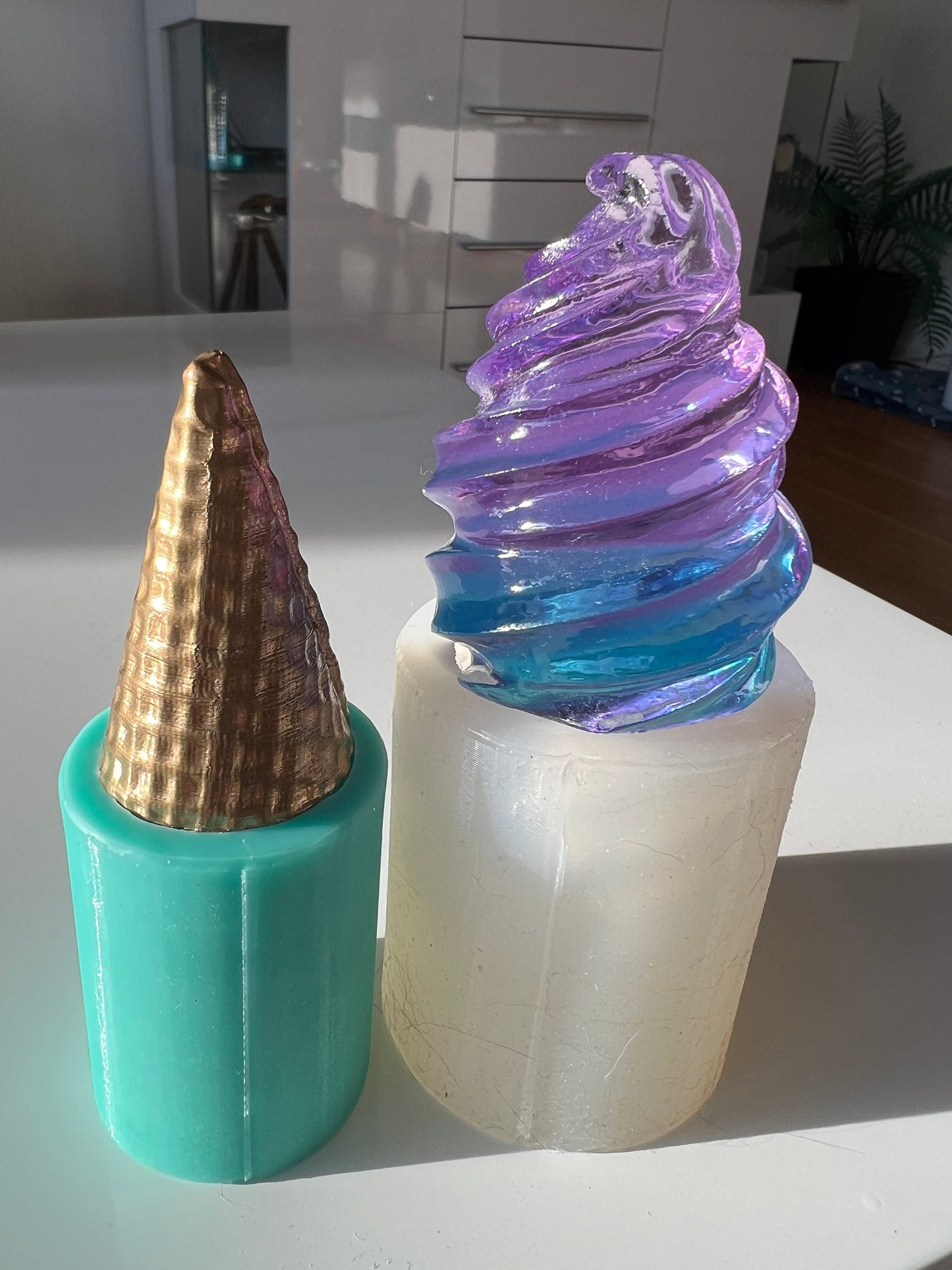 MOLD - soft ice cream + cone silicone mold / Resin mold