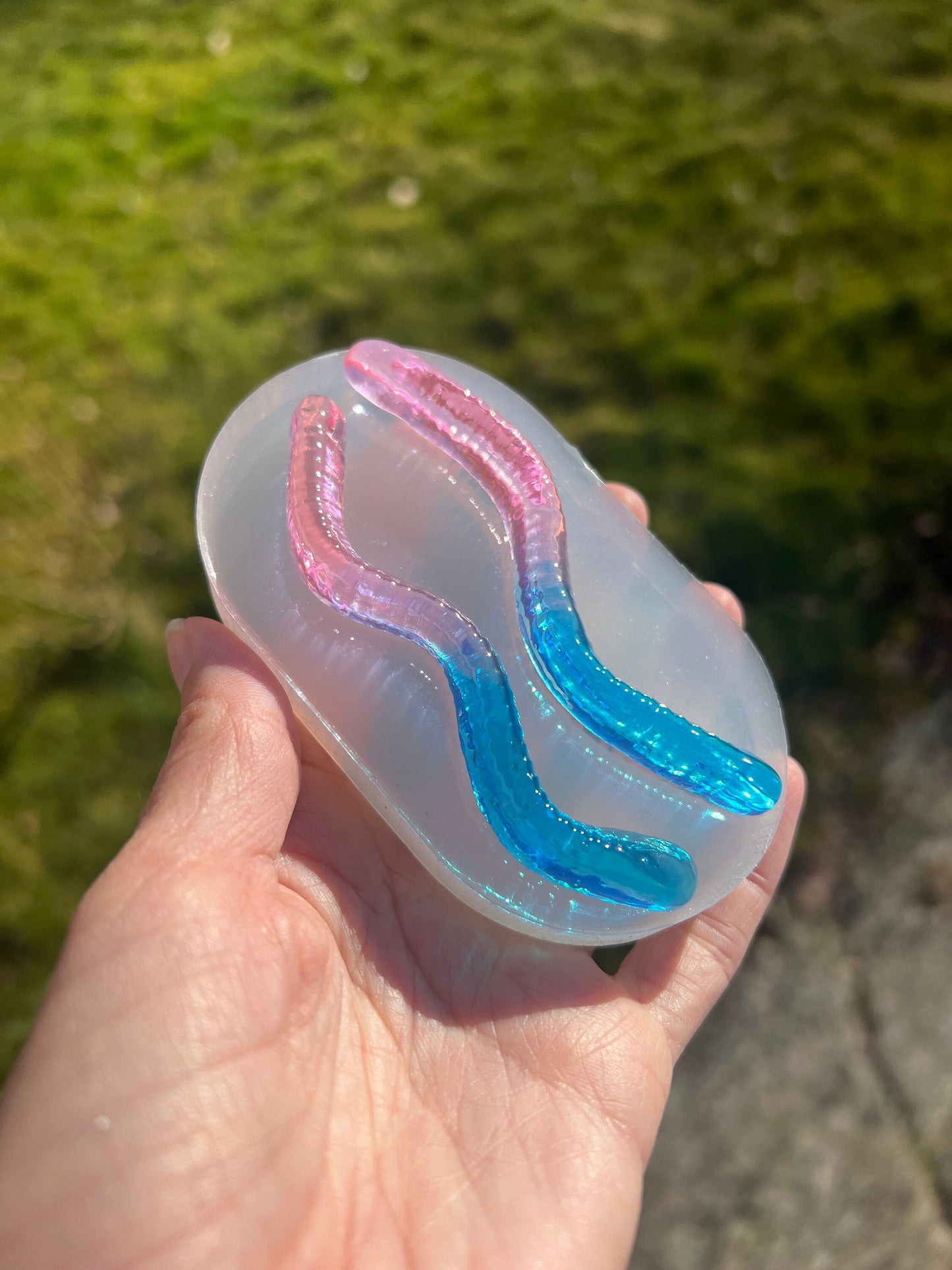 2 godismaskar silikonform / Resin form