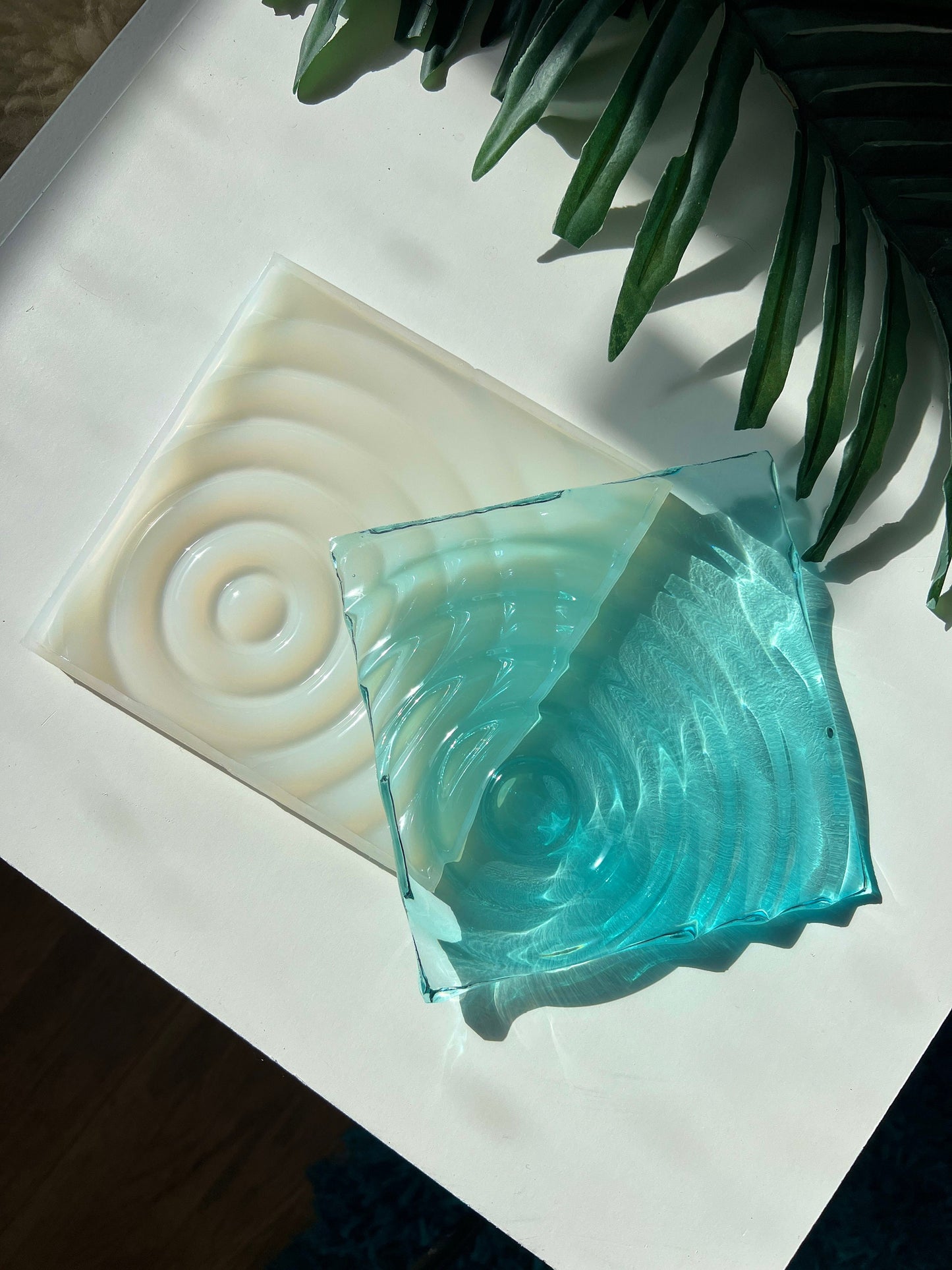 Vatten rippelstruktur silikonform / Resin form