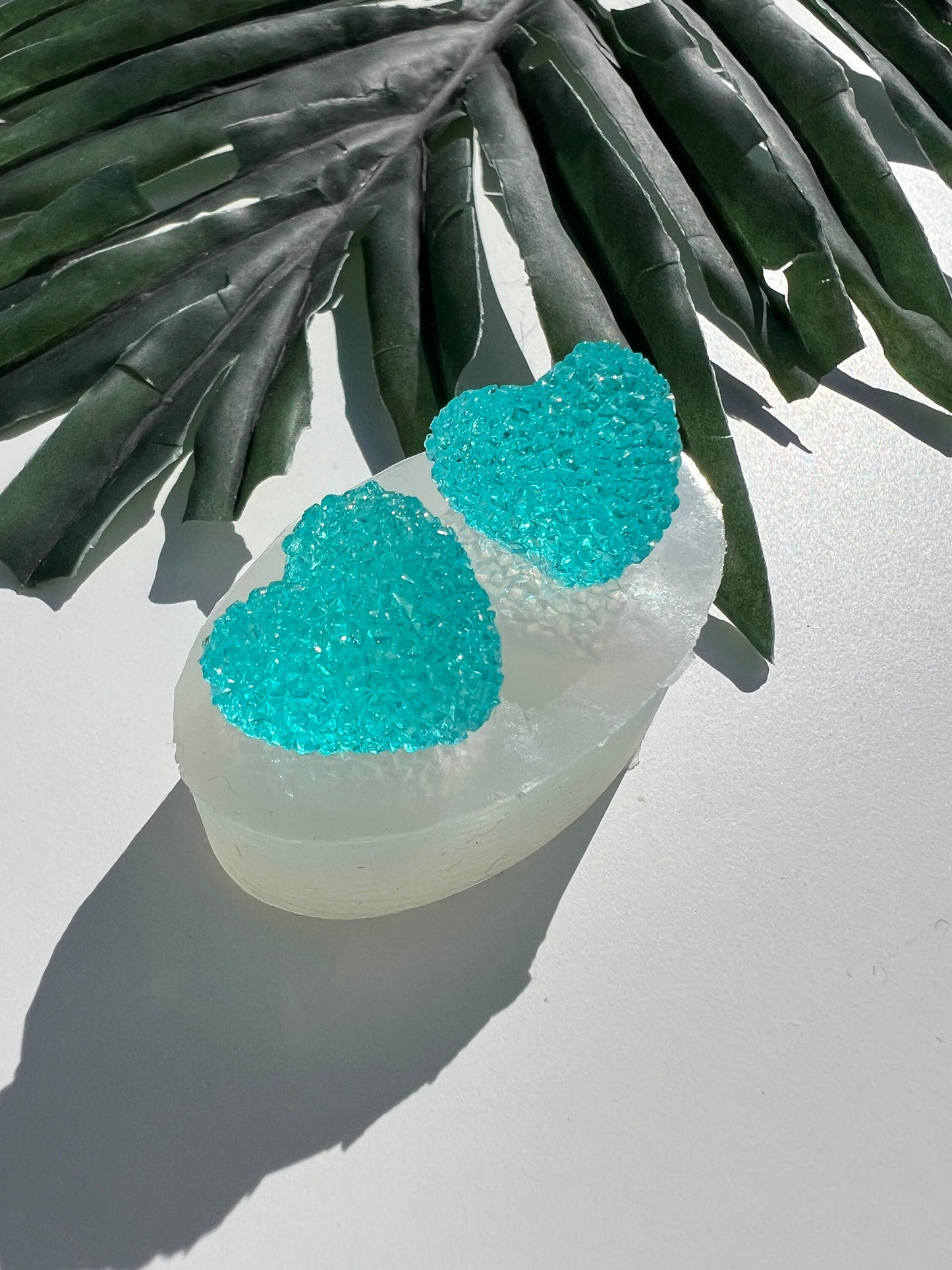 2 crystal hearts silicone mold / Resin molds