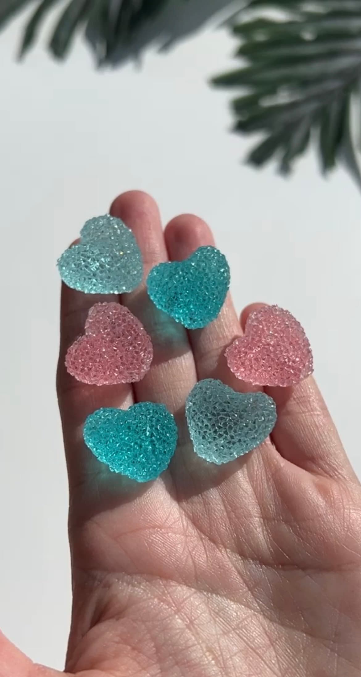 2 crystal hearts silicone mold / Resin molds
