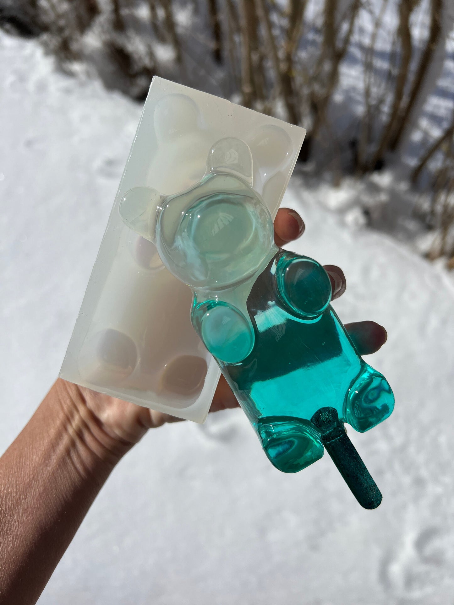 Popsicle Gummybear silicone mold / Resin mold