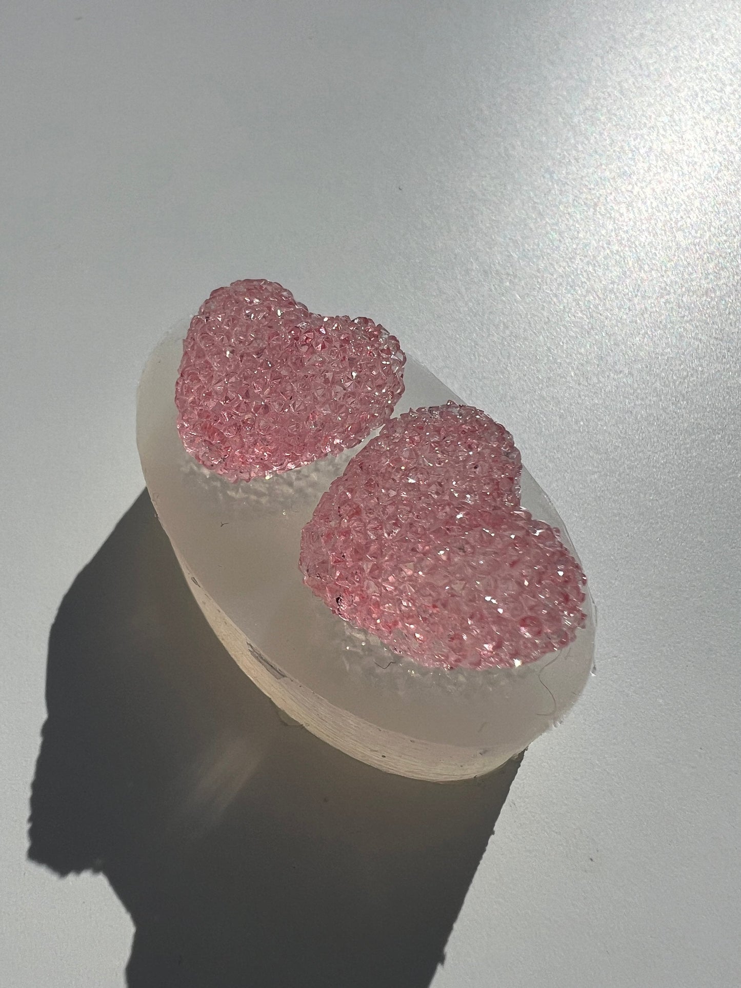 2 crystal hearts silicone mold / Resin molds